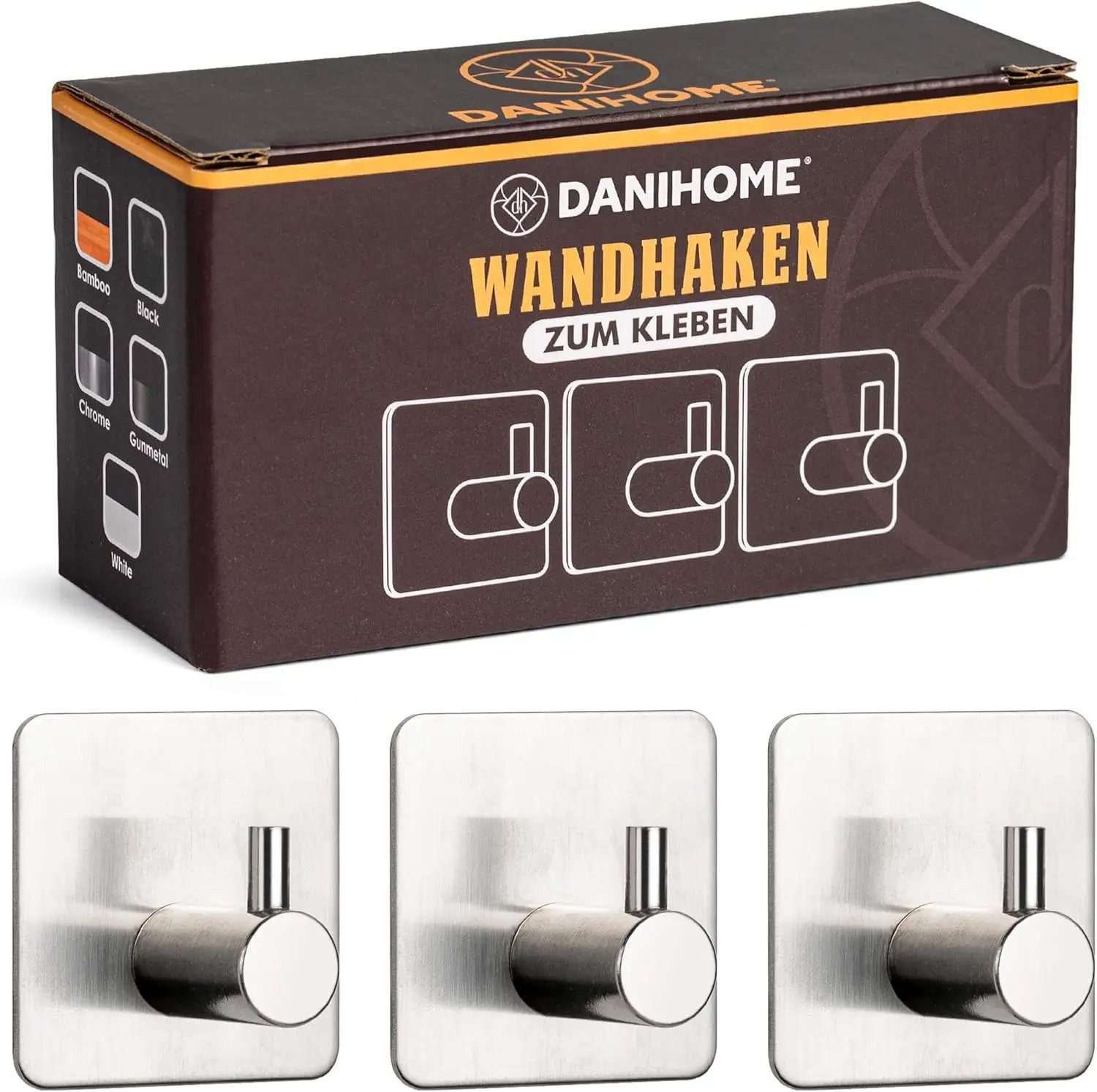 DANIHOME Klebehaken Wandhaken Chrome Silber – günstig online kaufen