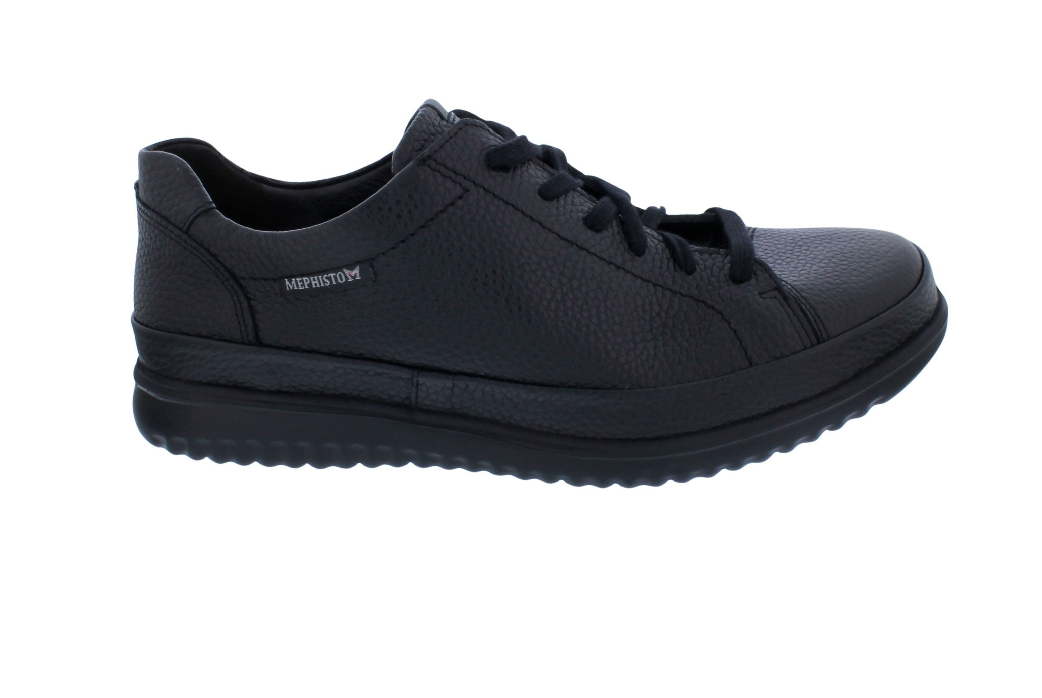 Mephisto Mephisto Halbschuh Thomas, vollnarbiges Glattleder, schwarz, Fußbett z Schnürschuh