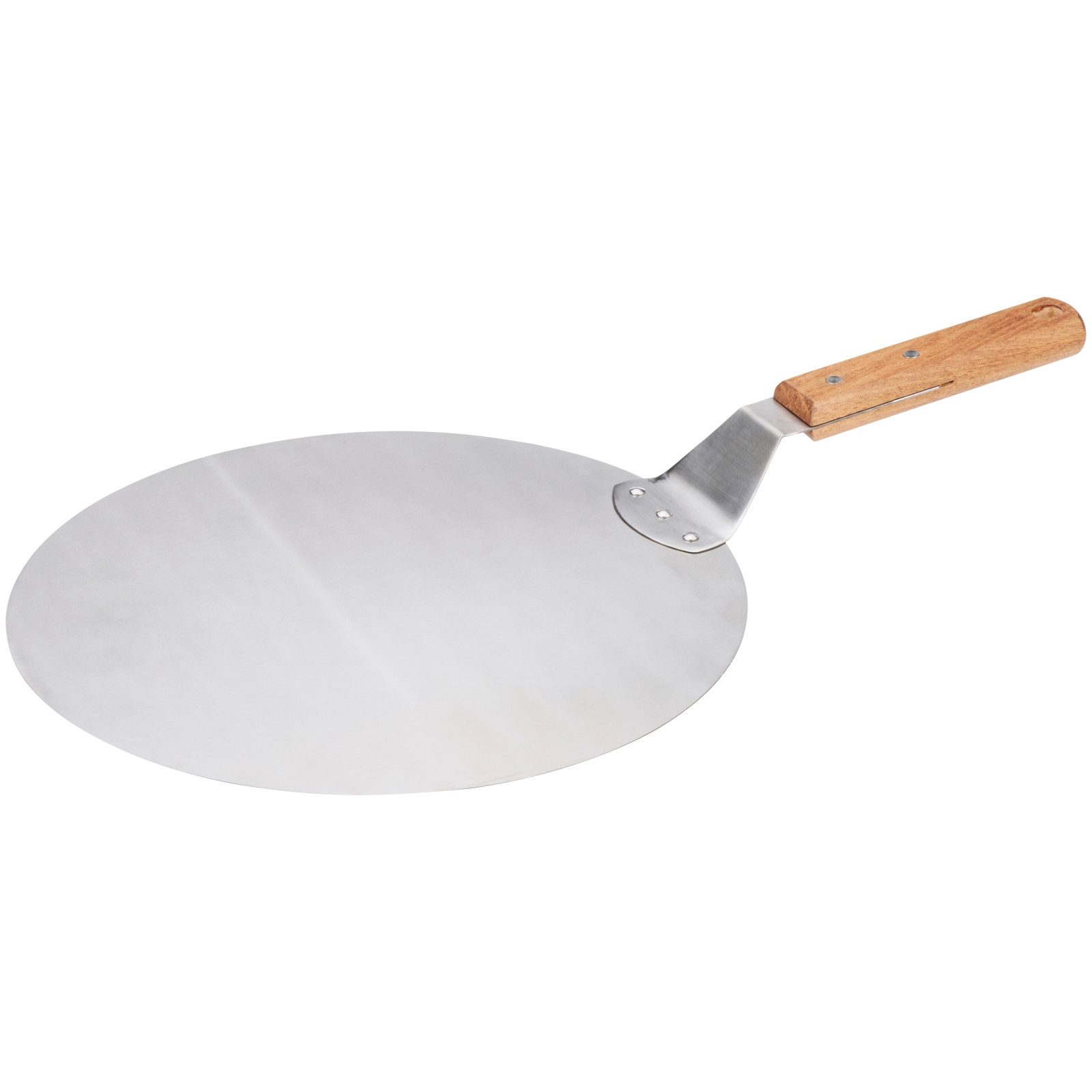 HAC24 Pizzaschieber Pizzaschaufel Pizzaheber für Grill Pizzaofen und Backofen, Edelstahl Ø 30,5 cm mit Holzgriff