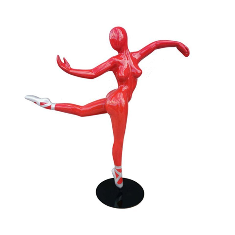 Skulptur Rote Statuen Dekoration JVmoebel Deko Figuren Ballerina Design 150cm Figur PVC Skulptur