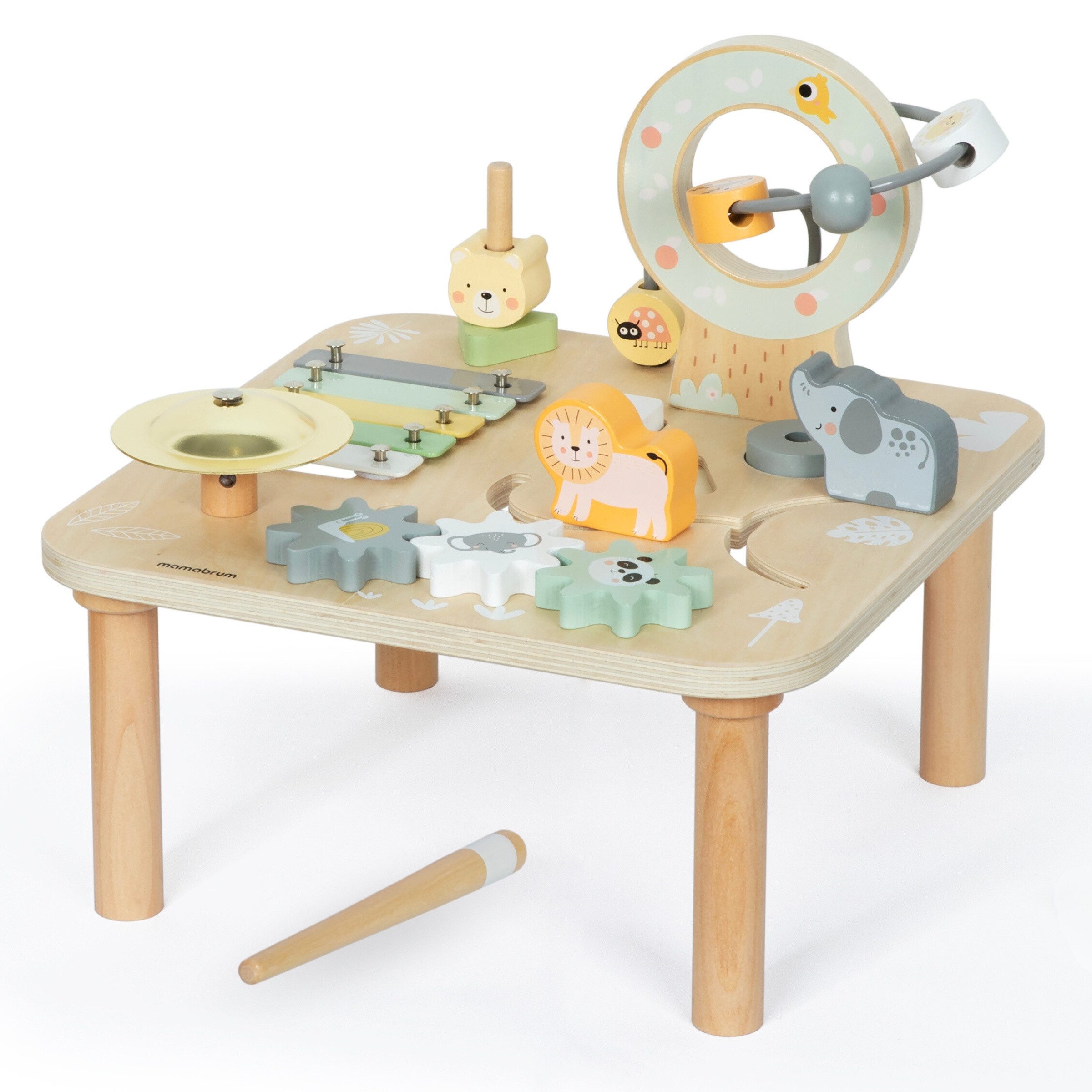 Mamabrum Spielcenter 7in1 Lern- und Spieltisch mit Xylophon und Zahnradspiel