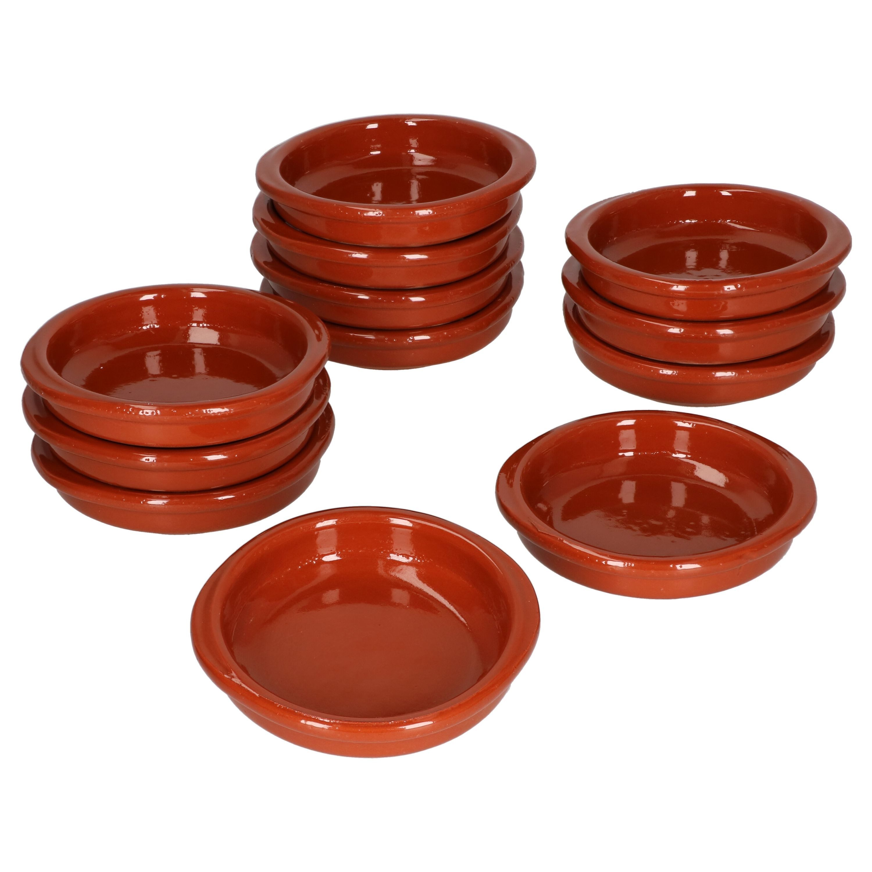 MamboCat Tapas-Schale 12er Set Cazuela mit Griffen Ton-Schale Bernd Ø 10,5cm Größe XS, Ton