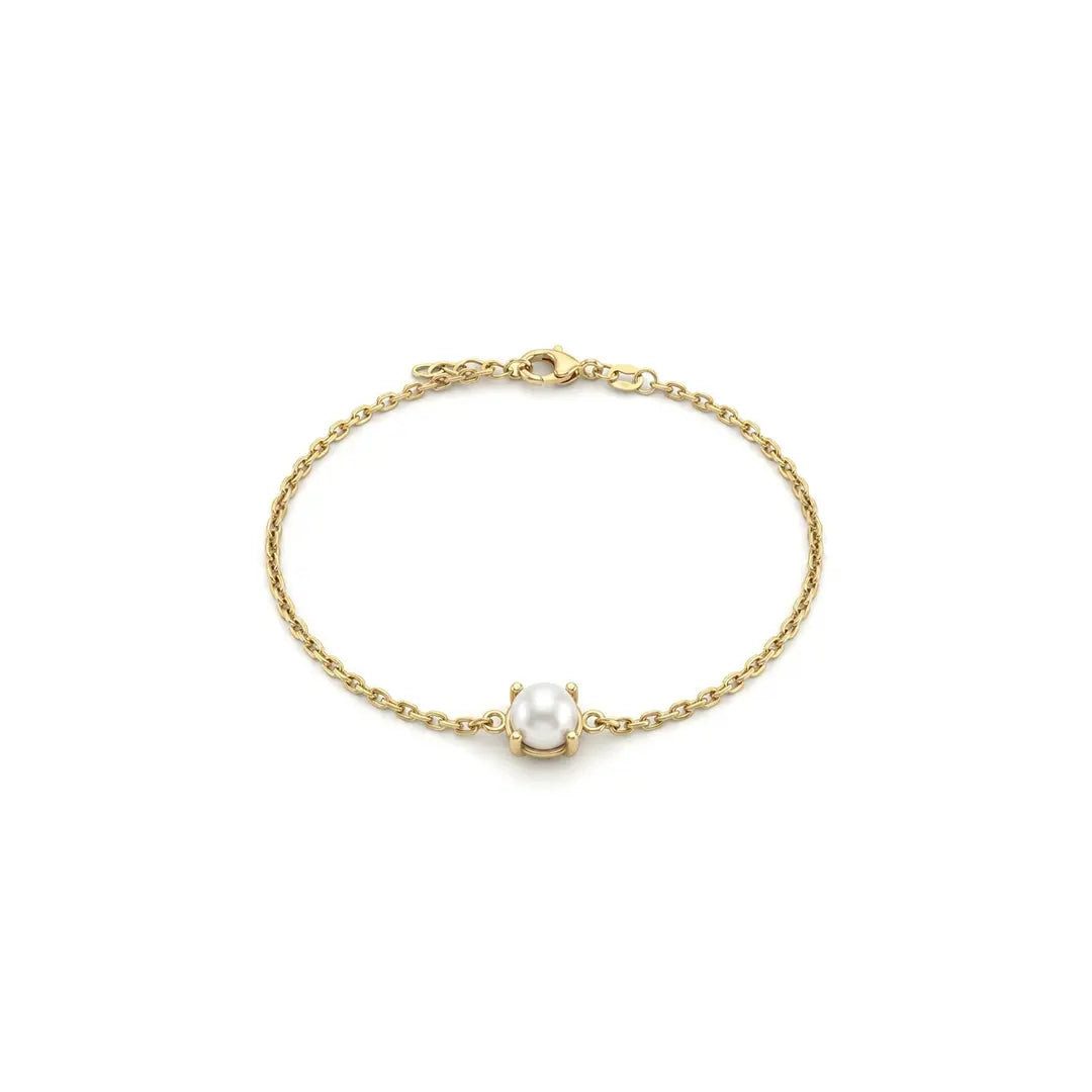 Suzan Gold Goldarmband 375 Echtgold PearlLune Grace Süßwasserperle