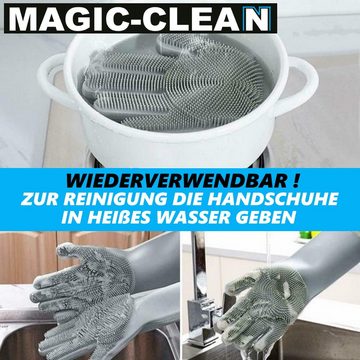 MAVURA Hitzeschutzhandschuhe MAGIC-CLEAN Magische Silikon Handschuhe Geschirrspülen Gummi Geschirrspülhandschuhe Reinigungshandschuhe