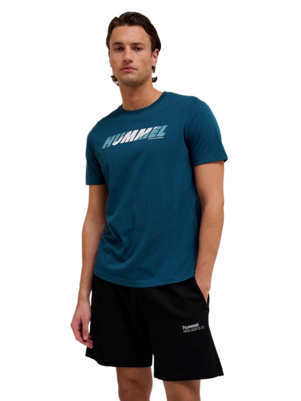 hummel T-Shirt hmlGRAPHIC Bold Logo Tee (Baumwolle) blau Herren günstig online kaufen
