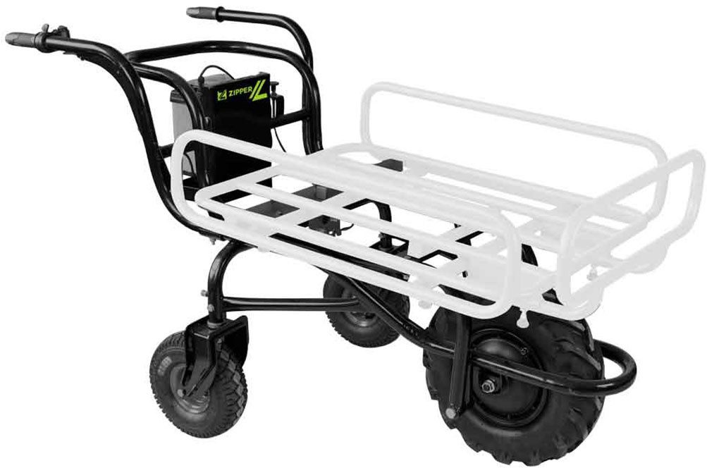 ZIPPER Motorschubkarre, 100 l, ideal für den Transport von Schüttgütern rund um Haus, Hof und Garten