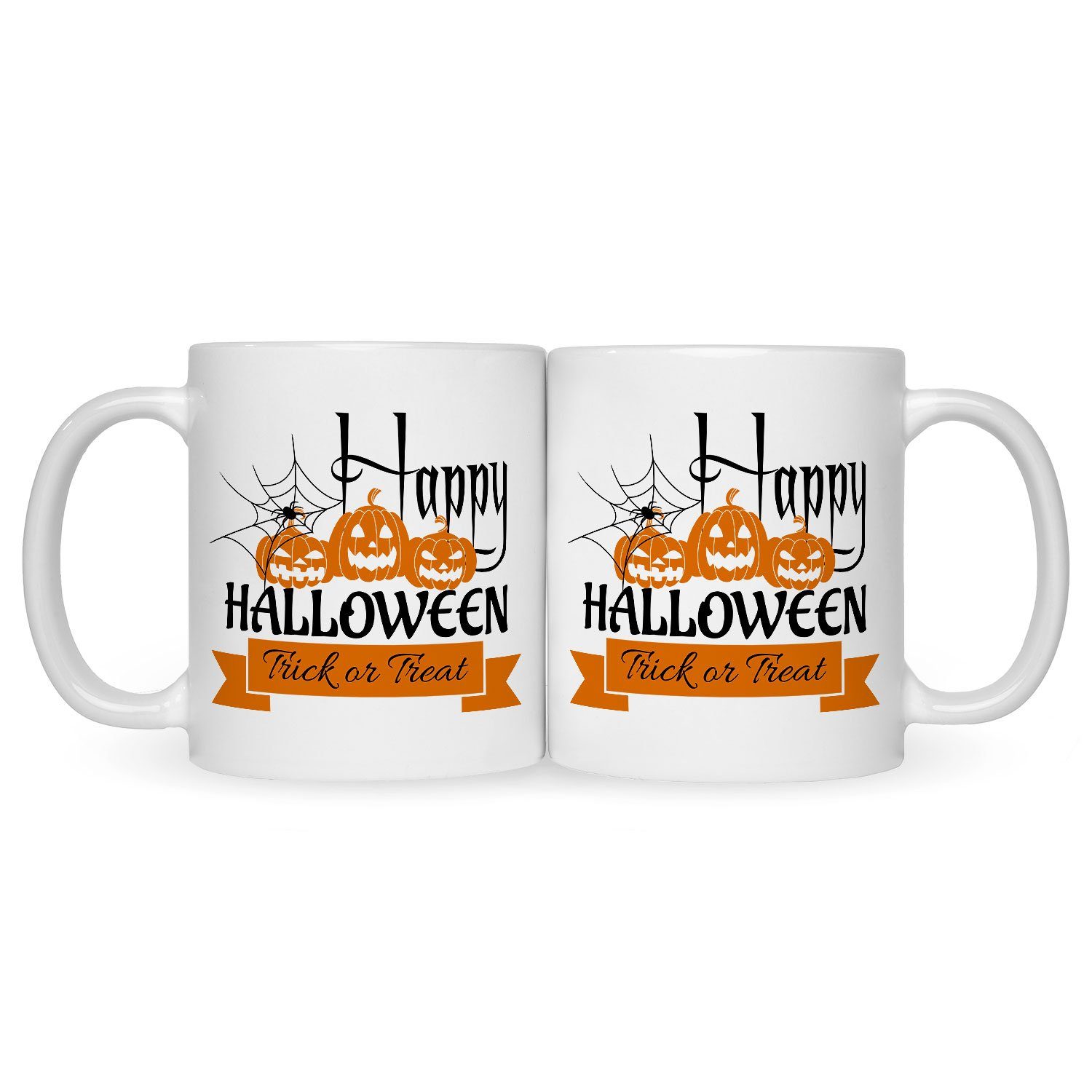 - mit Design für Halloween Happy V2 & im - Motiv Ihn Tasse Weiß GRAVURZEILE Sie Geschenk