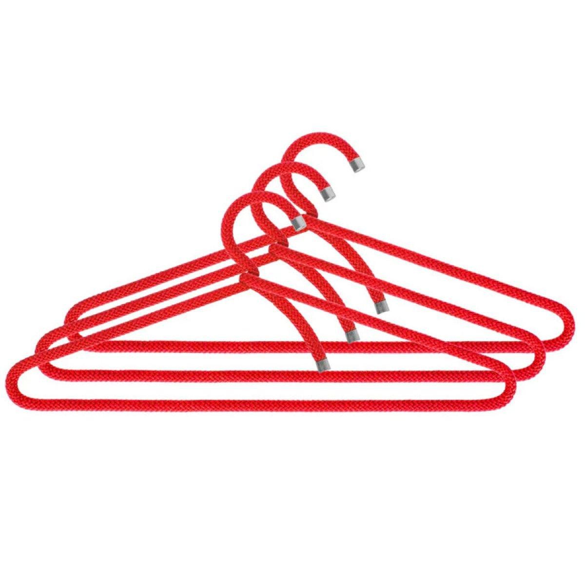 Peppermint Products Garderobenhaken Products Kleiderbügel Rope Hanger Rot (3er-Set)