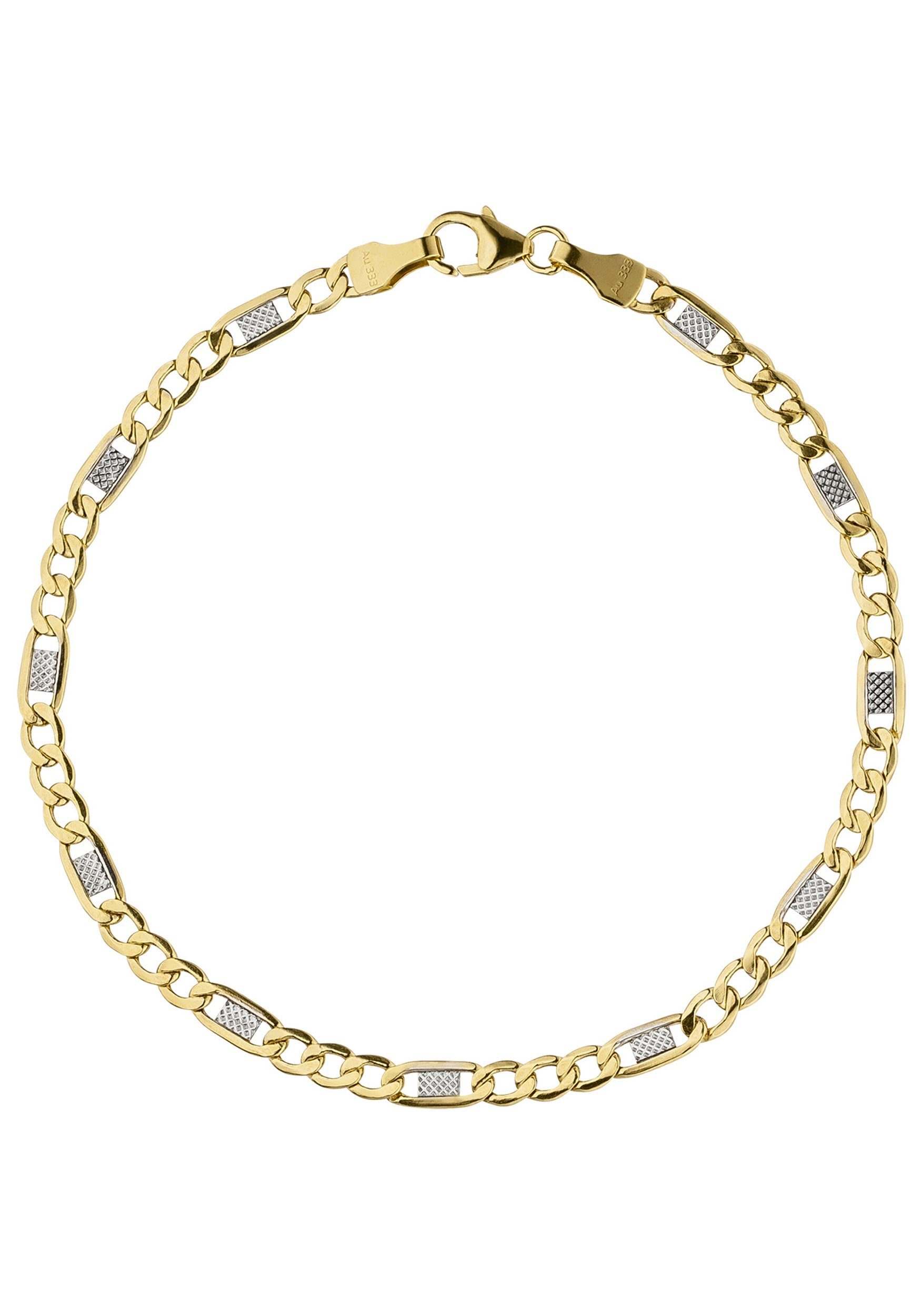 JOBO Goldarmband, Steg-Panzerarmband 333 Gold bicolor günstig online kaufen