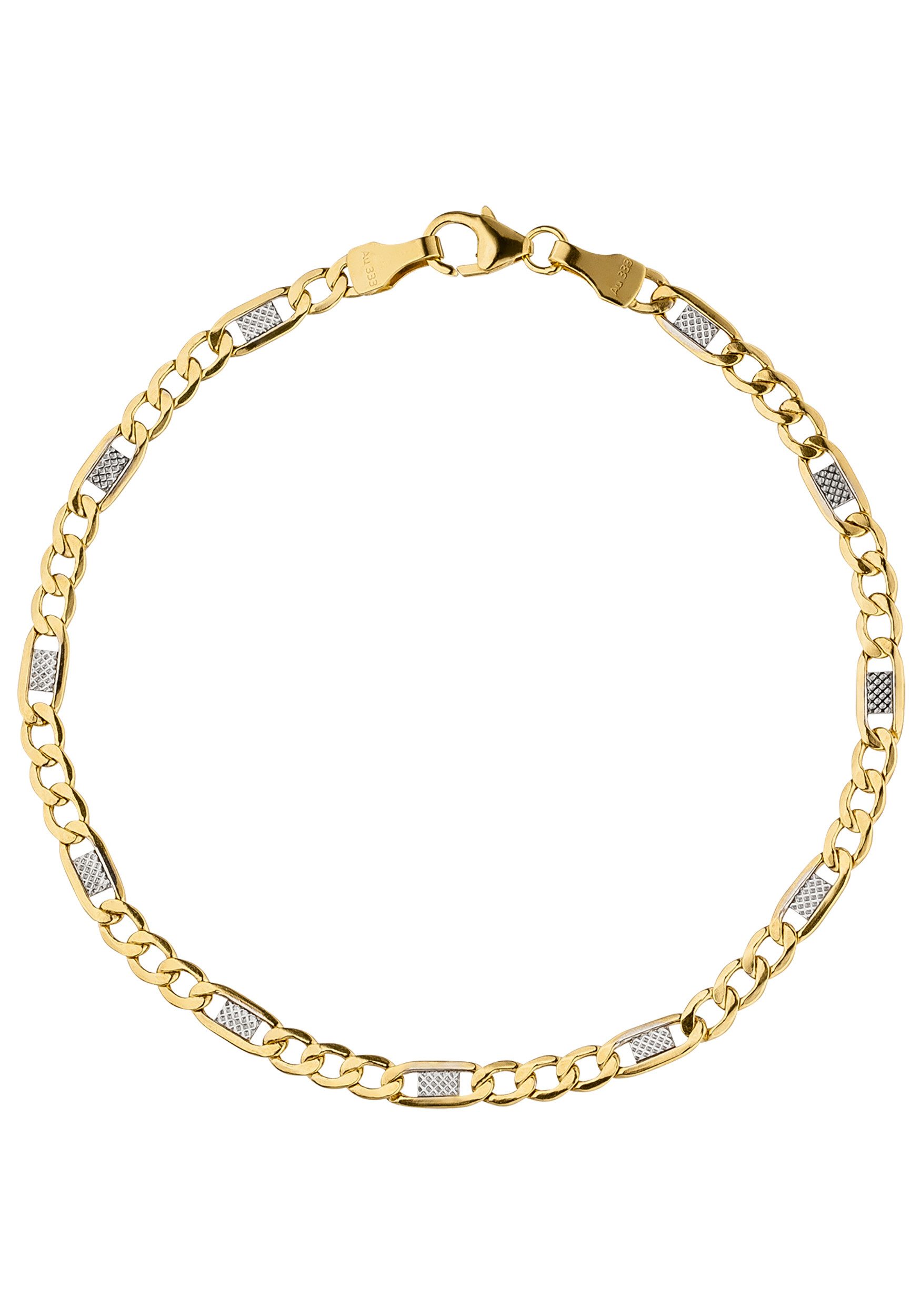 JOBO Goldarmband, Steg-Panzerarmband 333 Gold bicolor 19 cm günstig online kaufen