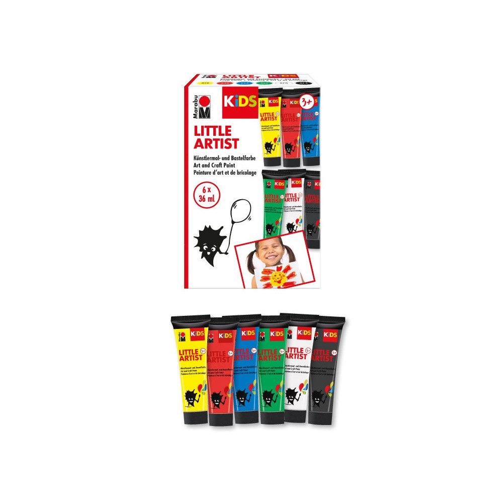 Marabu Acrylfarbe Marabu KiDS Malfarbe Little Artist 6x36ml