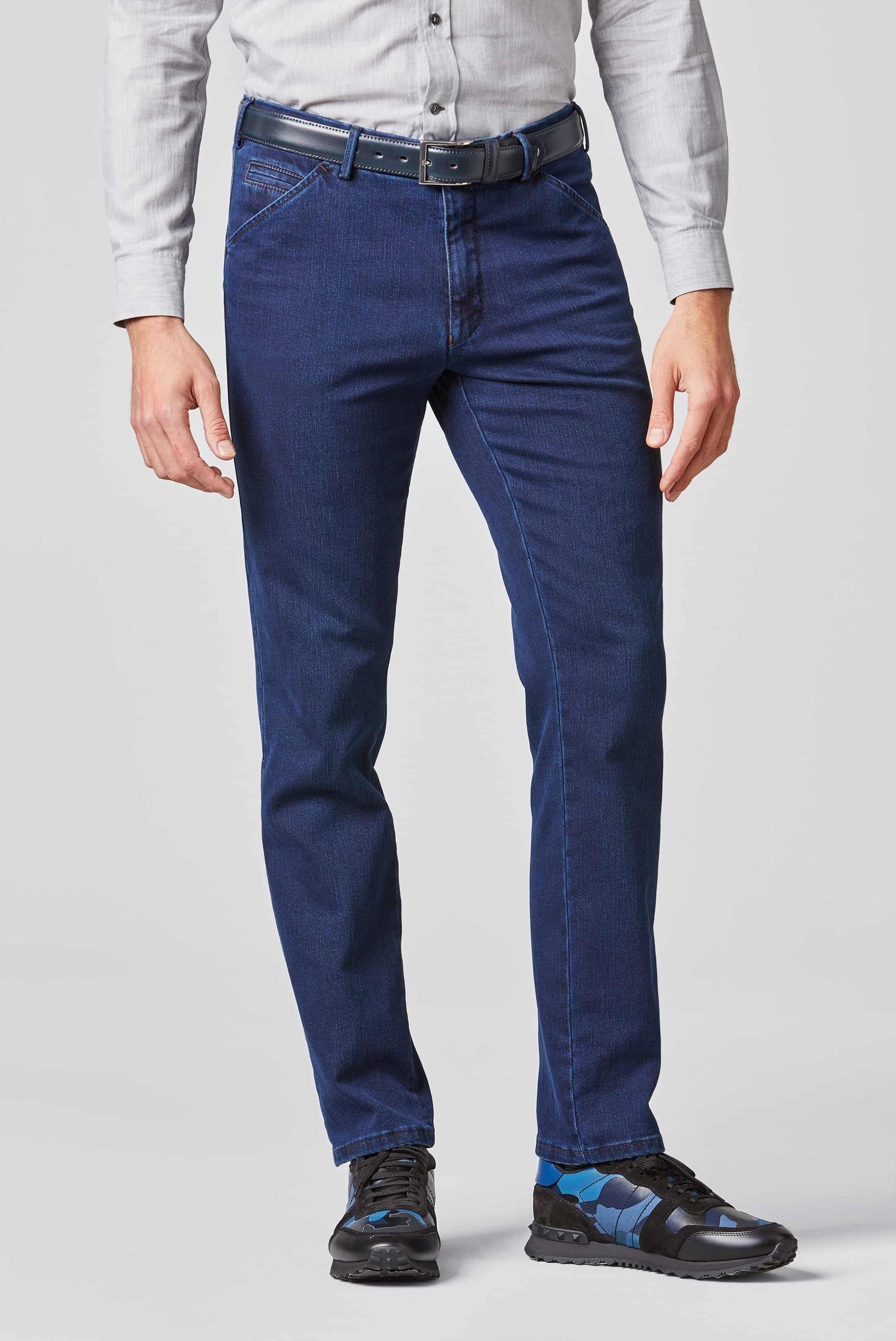 MEYER 5-Pocket-Jeans CHICAGO mit 2-Way Stretch dark-blue stone