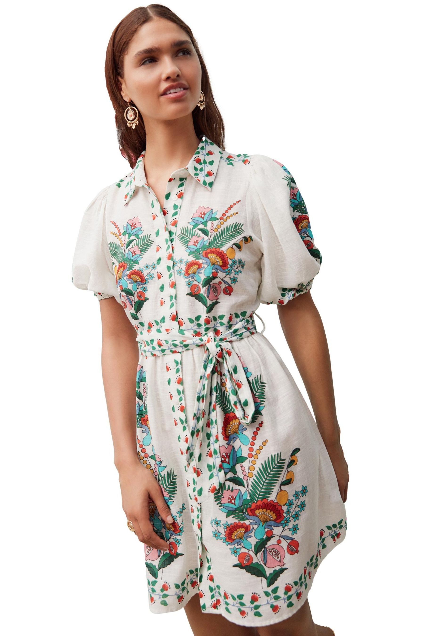 Next Minikleid Mini-Hemdblusenkleid mit Bindegürtel + günstig online kaufen