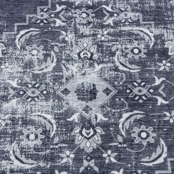 Teppich Waschbarer Teppich Federico Schwarz, Teppich Boss, rechteckig, Höhe: 7 mm