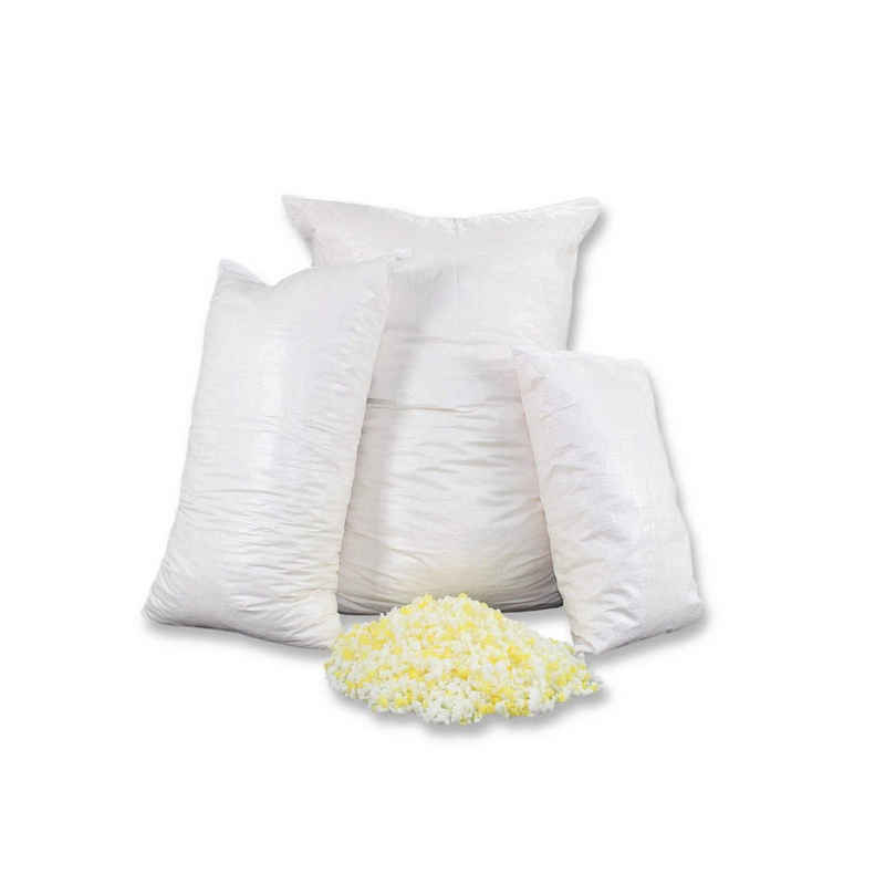 fränkische Schlaf-Manufaktur Kissenfüllung 1kg Kaltschaumflocken, Schaumstoffflocken für Kissenfüllungen, Basteln
