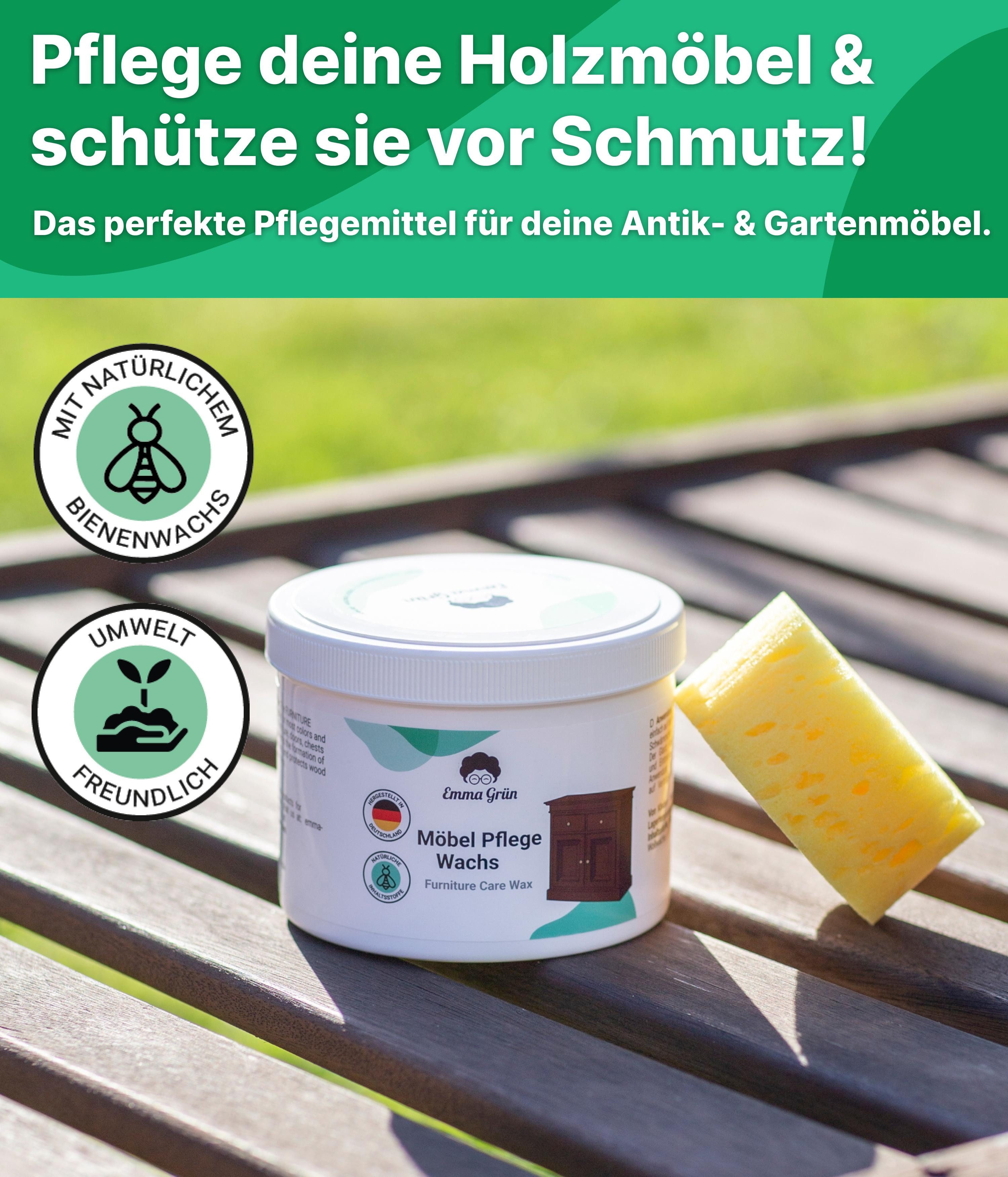 Emma Grün Holzwachs Farblos für Möbelpolitur Allzweckreiniger