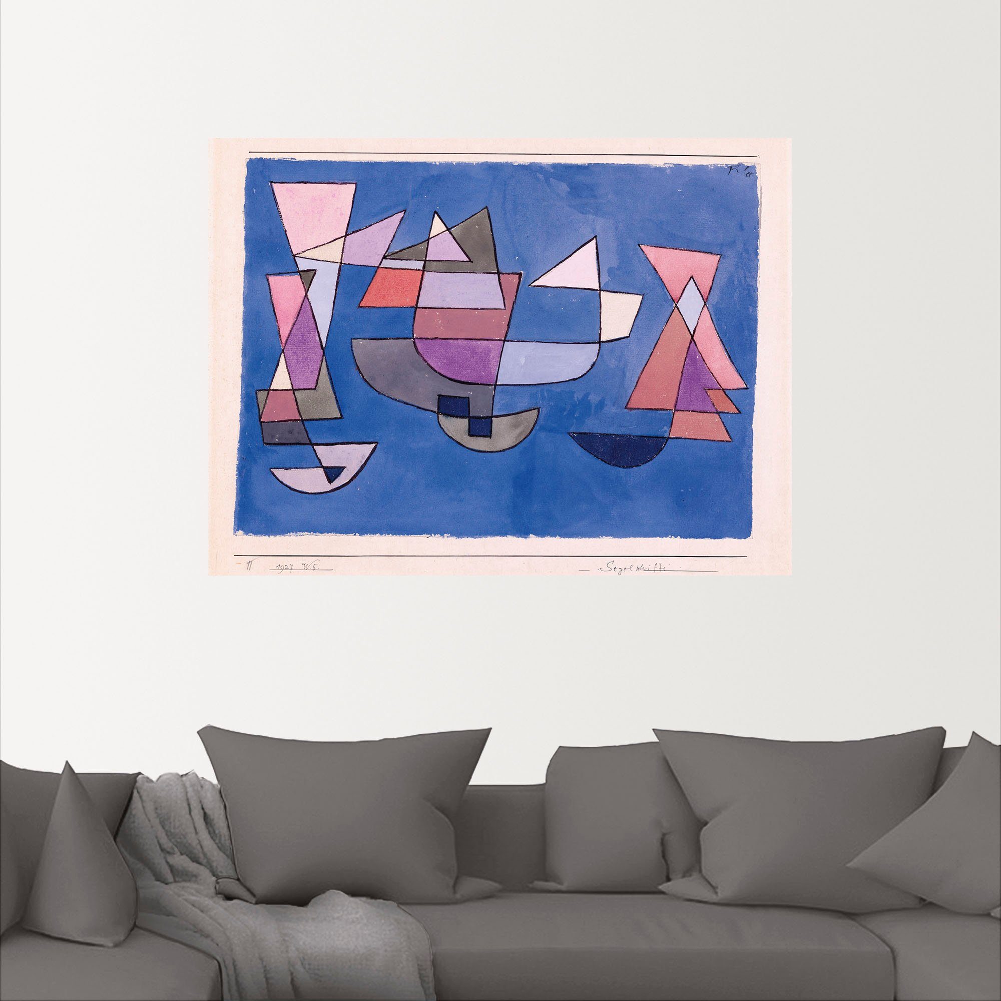 Artland Wandaufkleber Größen als 1927, Segelschiffe. in versch. Wandbild Muster Alubild, (1 Poster oder St), Leinwandbild,