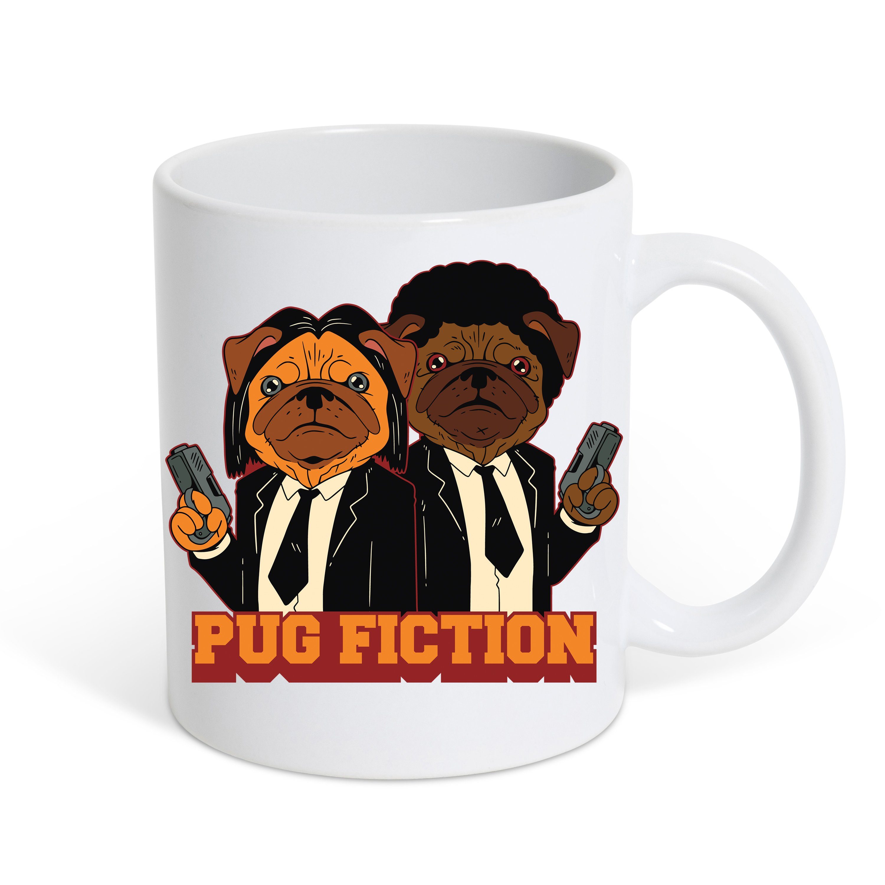 Tasse Pug Fiction Kaffeetasse Geschenk