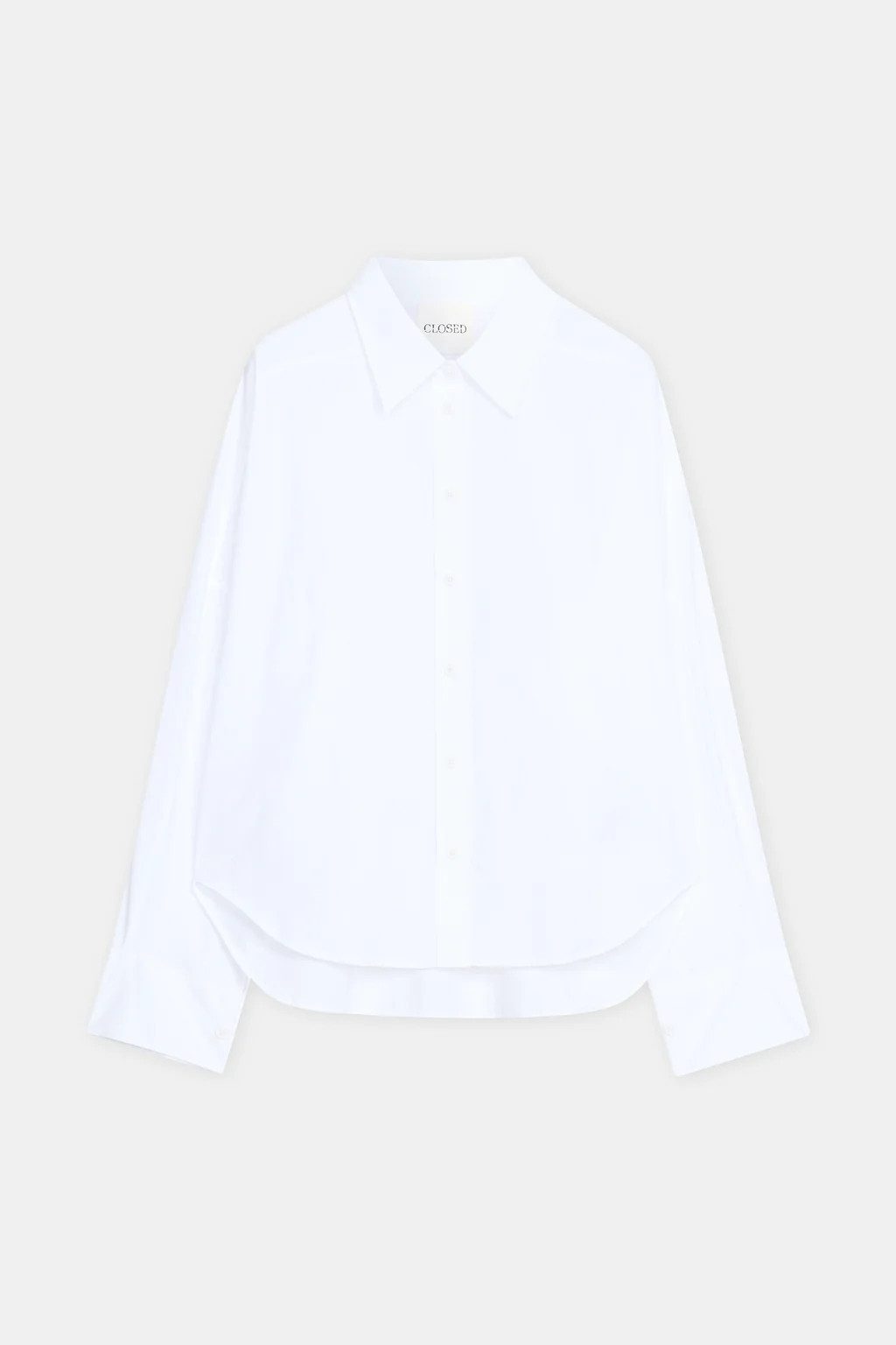 CLOSED Langarmbluse Geraffte Bluse aus hochwertiger Bio-Baumwolle