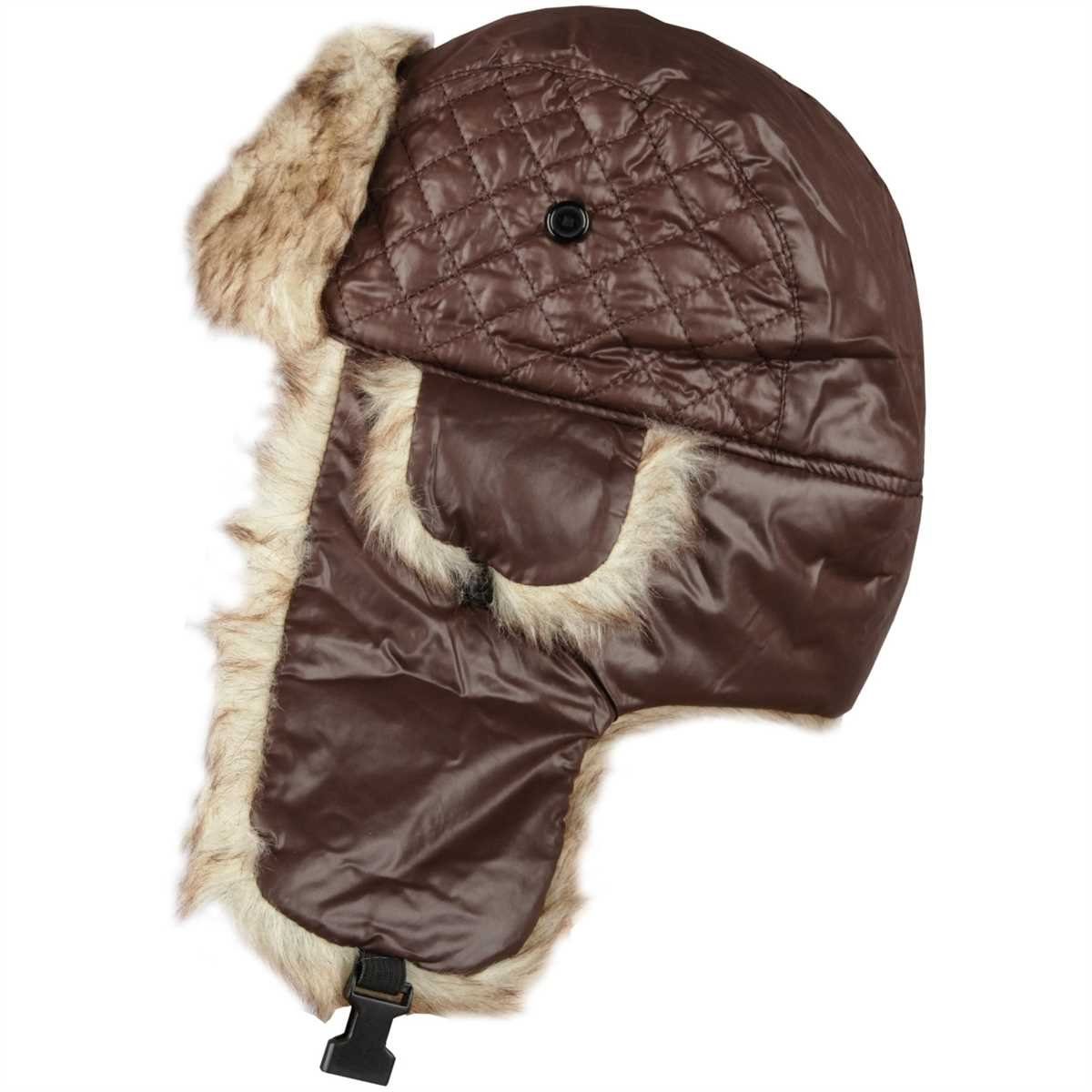 Bestlivings Strickmütze (1-St., 1-teilig) Wintermütze mit Sherpa Mütze Ohrenklappen, Braun Fliegermütze