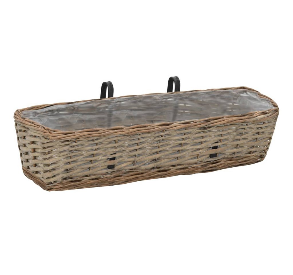 Thumbnail - DOTMALL Blumentopf Balkon-Blumentöpfe 2 Stk. Weide mit PE-Auskleidung 60 cm