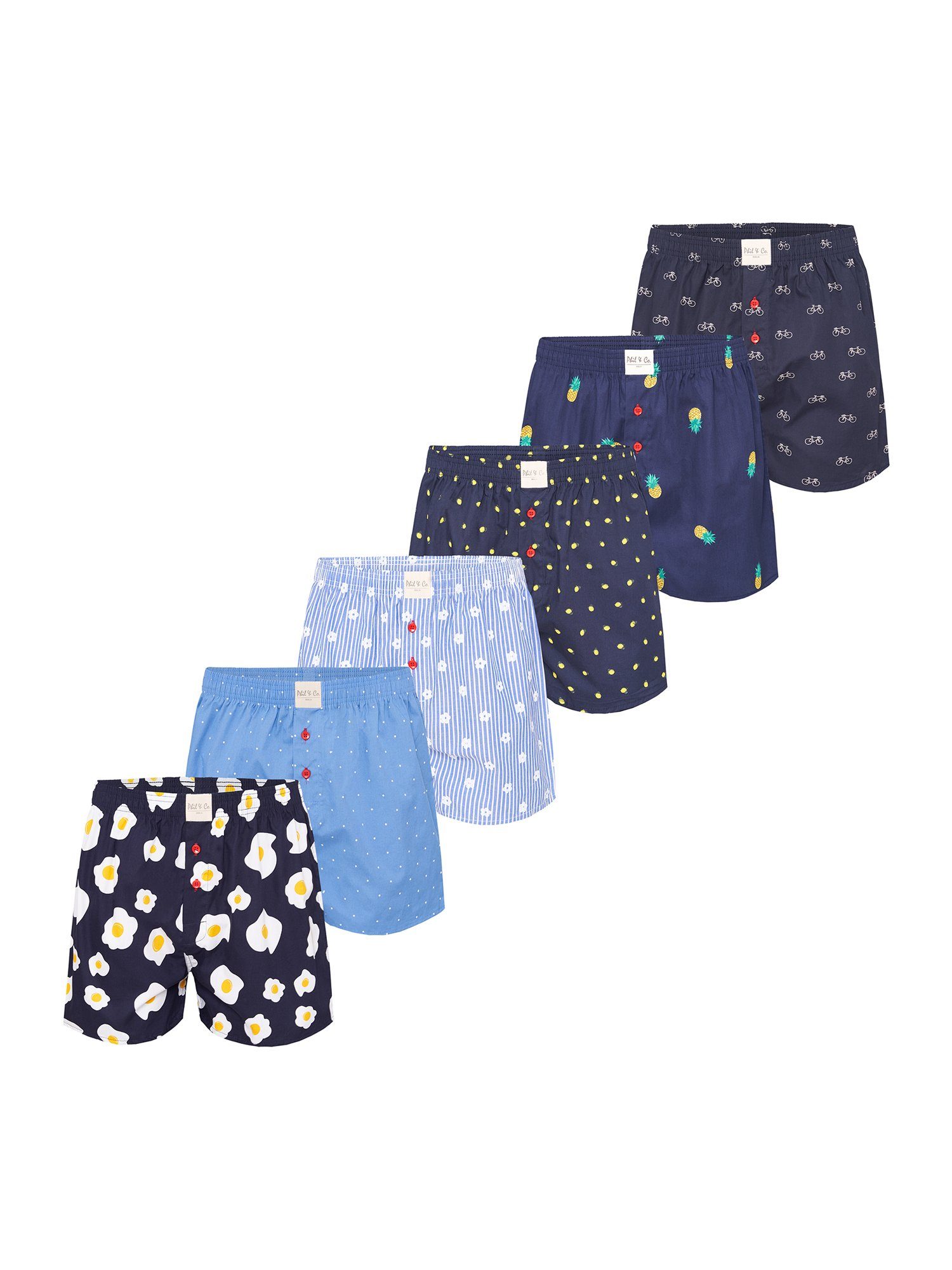Phil & Co. Boxer Prints Herren Männer (6-St) günstig online kaufen