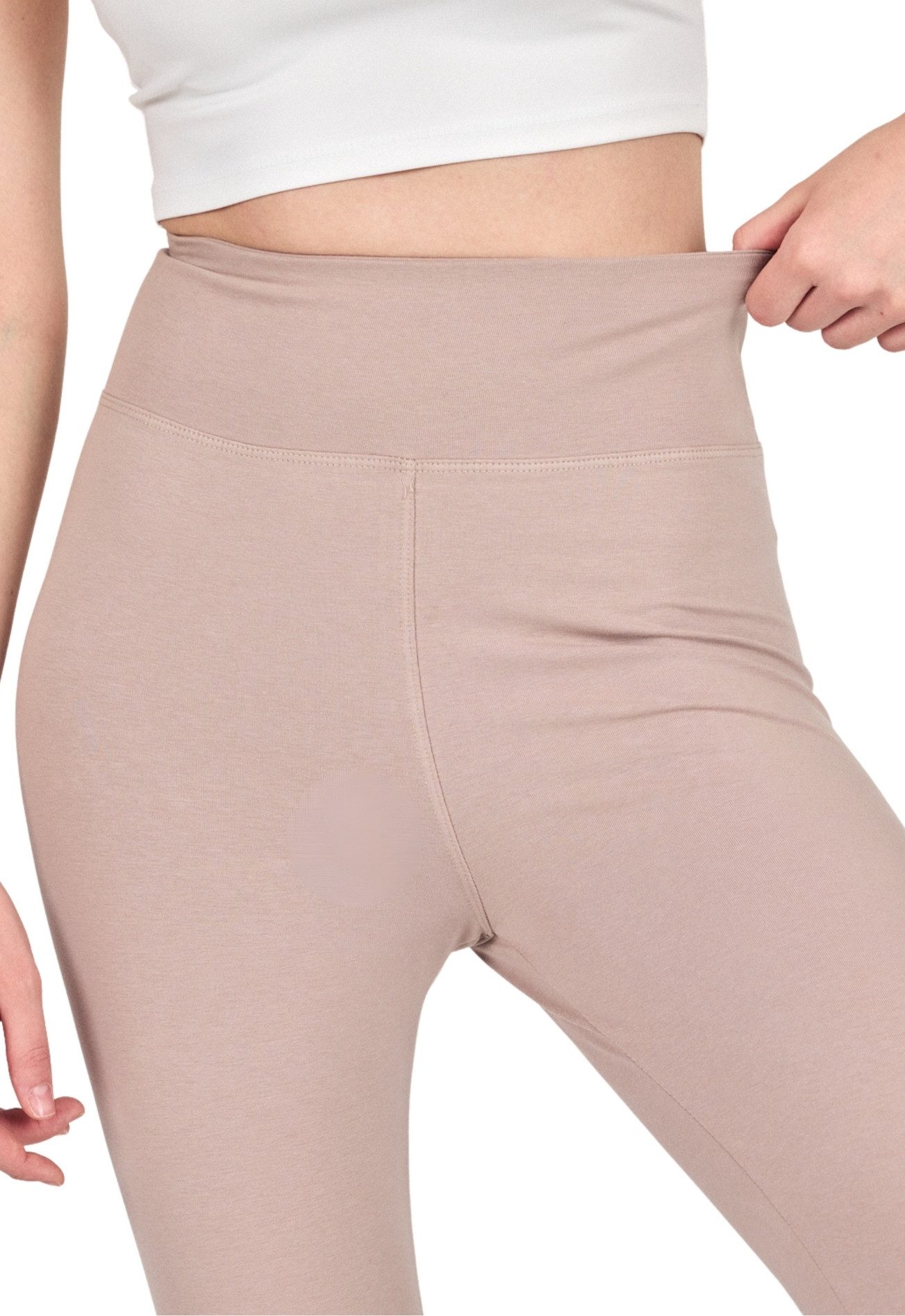 COMEOR 3/4-Leggings COMEOR Damen Capri Leggings – Bequeme 3/4 Sporthose aus Baumwolle bequemes Tragegefühl, elastischer Bund, vielseitig kombinierbar
