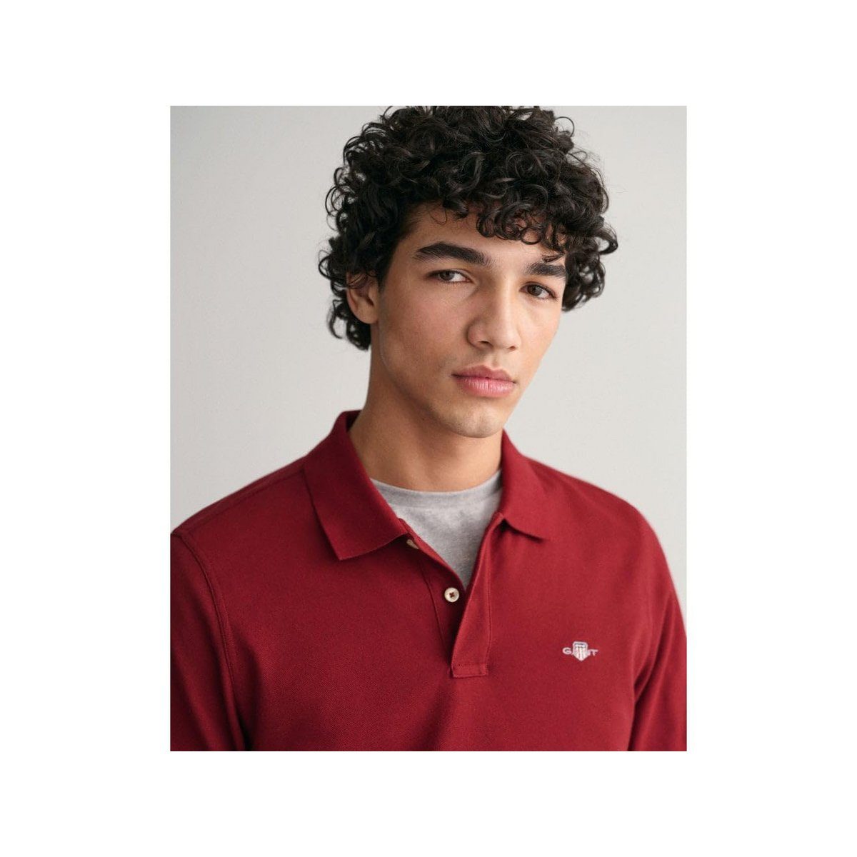 rot Poloshirt Gant (1-tlg)