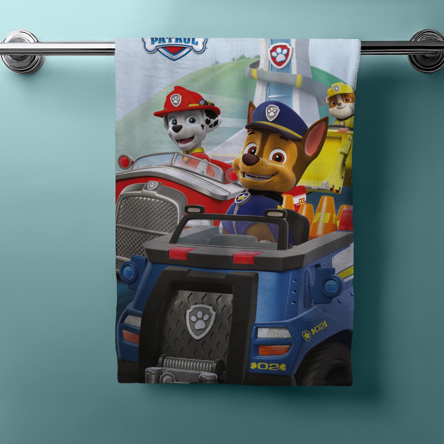 AY!Max Handtücher Paw Patrol Duschtuch Badetuch Strandtuch blau 70 x 140cm, günstig online kaufen