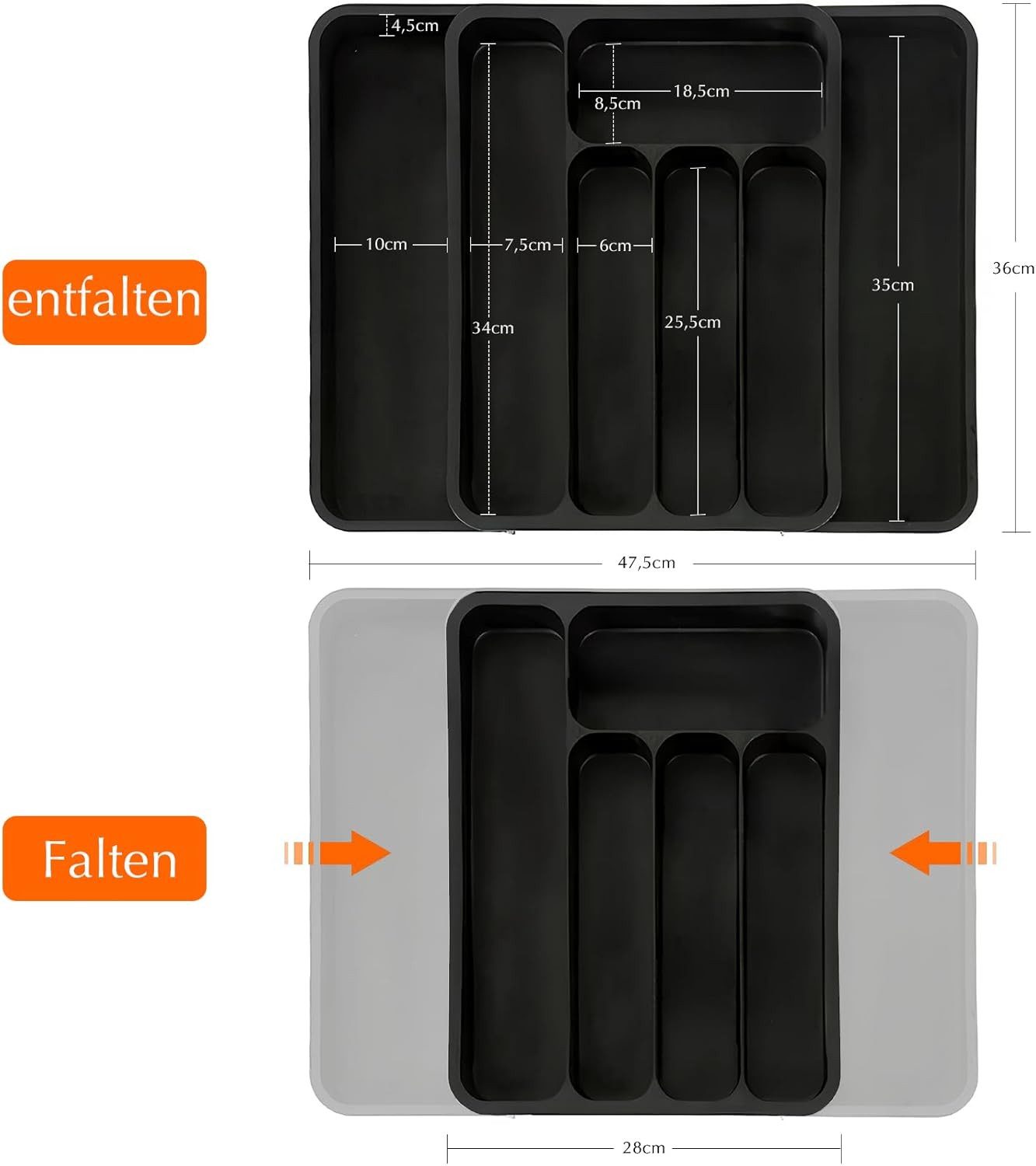 Zedelmaier Besteckhalter Verstellbare Breite für Schubladen Besteckkasten, günstig online kaufen