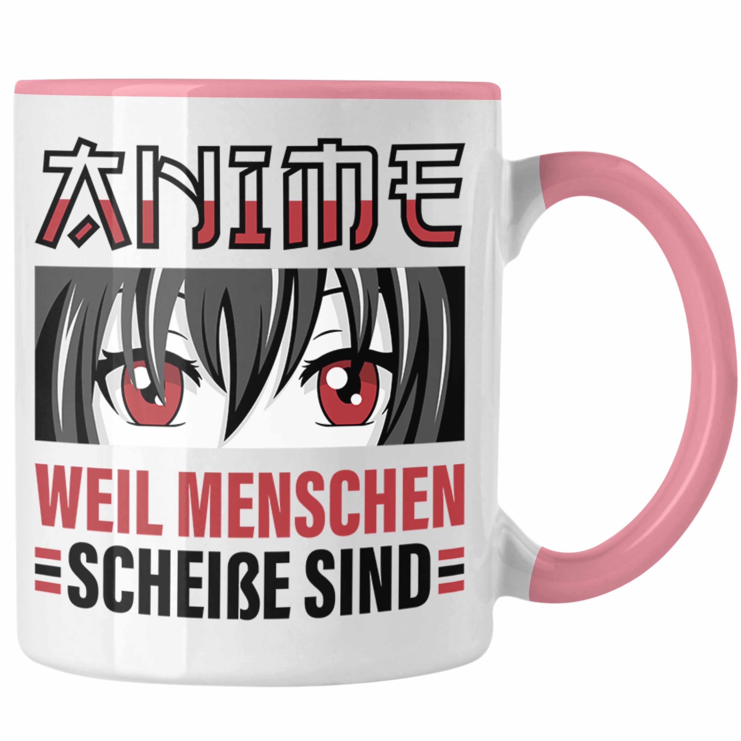 Trendation Tasse TRENDATION Anime Tasse Geschenk Spruch Kaffeetasse Rosa