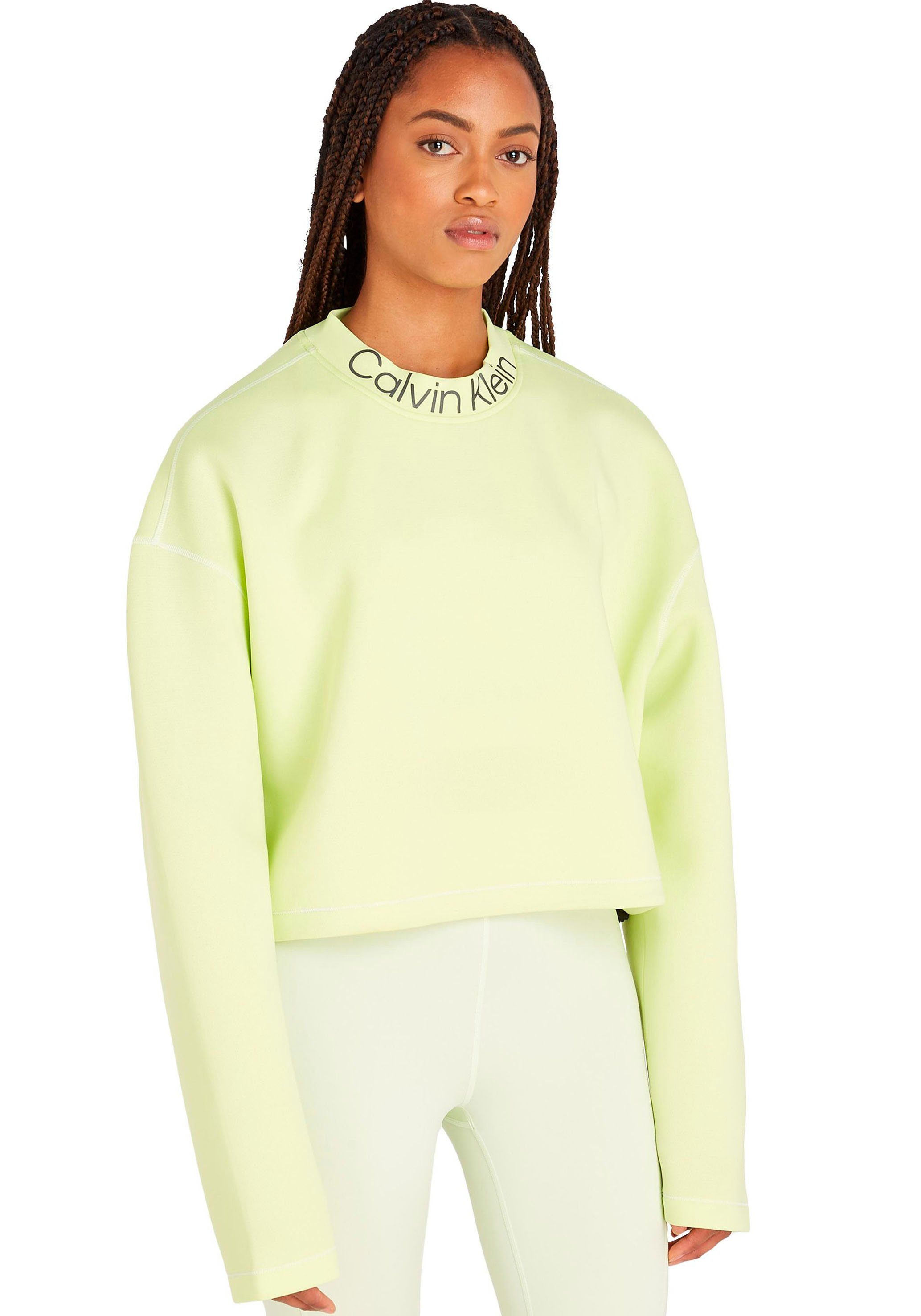 PW Pullover Klein Calvin Sport Rundhalspullover - limegrün