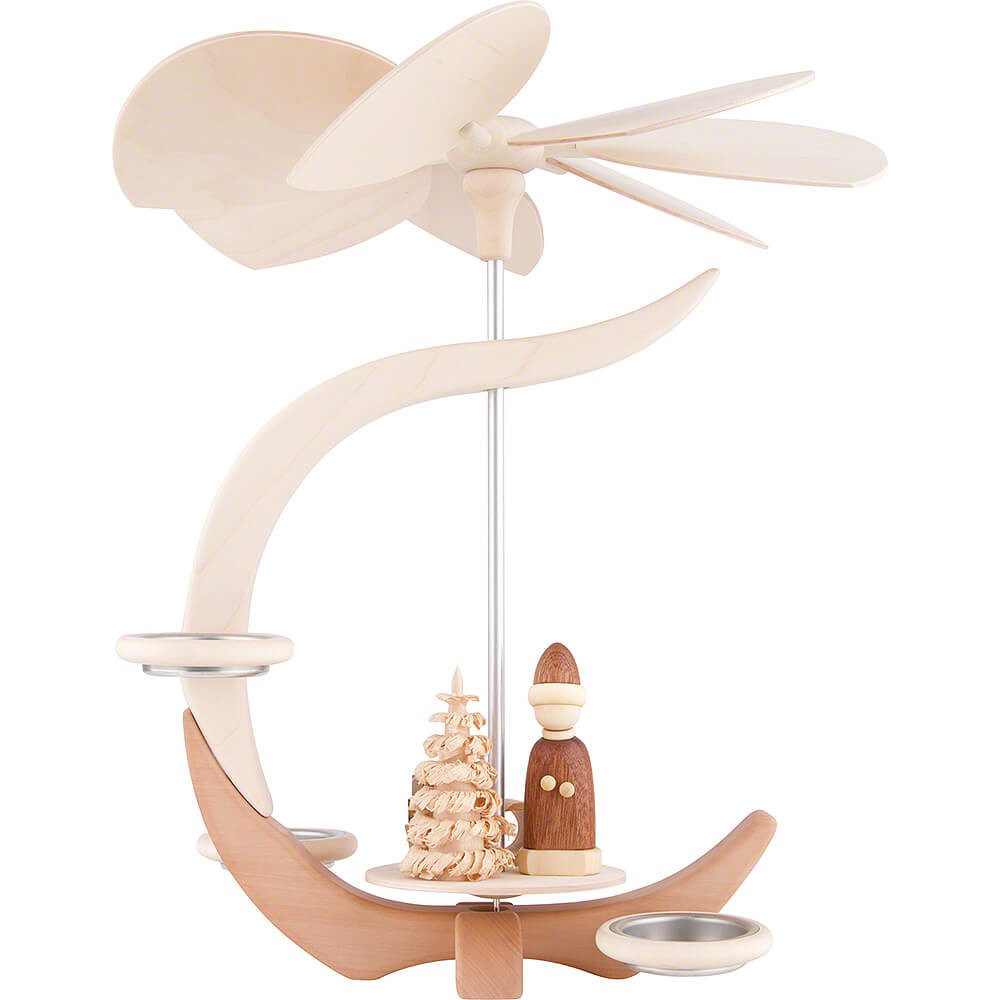 Seiffener Volkskunst Weihnachtspyramide 1-stöckige Pyramide C-Form - Weihnachtsmotiv (30cm) von Seiffener Volk