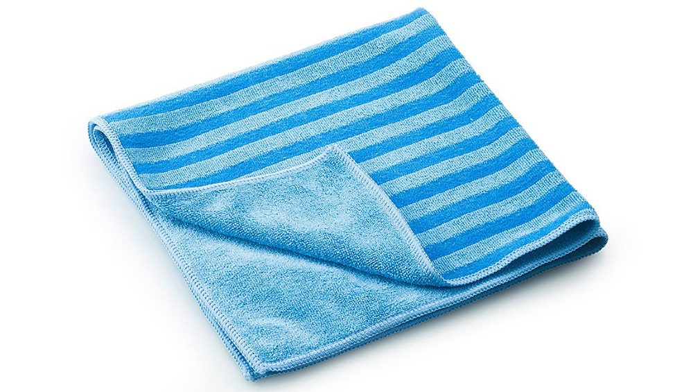 SAUGAUF Mikrofaser Borstentücher blau mit zwei Megaseiten gegen jeden Schmutz Mikrofasertuch (x40 cm, 5-tlg., Kraftvolle Reinigung durch abrasive Reinigungsstreifen)