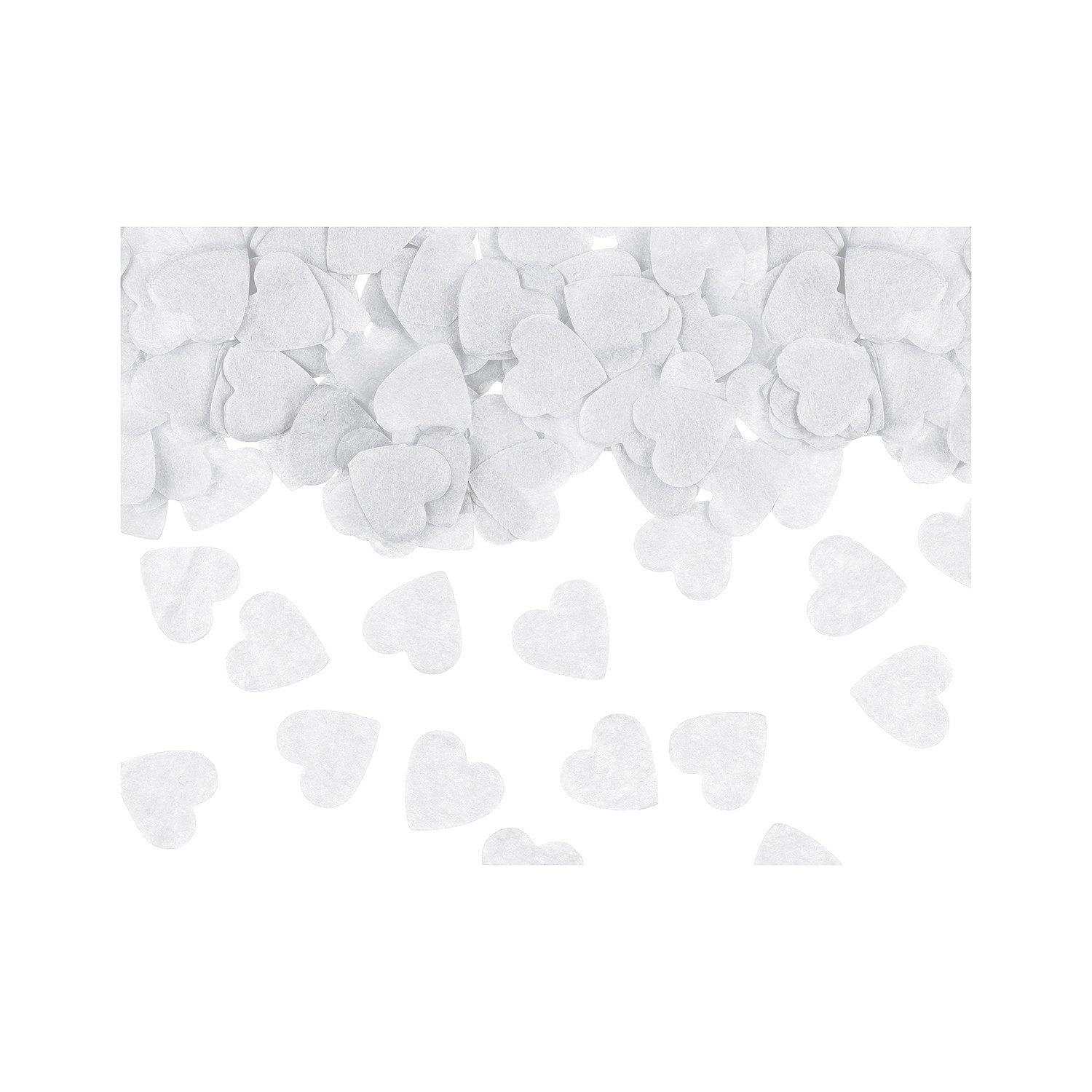 partydeco Konfetti Konfetti Papier Herzen Weiß 15g