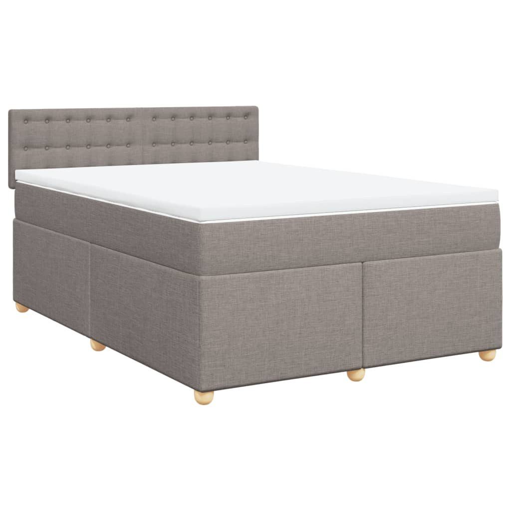 vidaXL Bett Boxspringbett mit Matratze Taupe günstig online kaufen