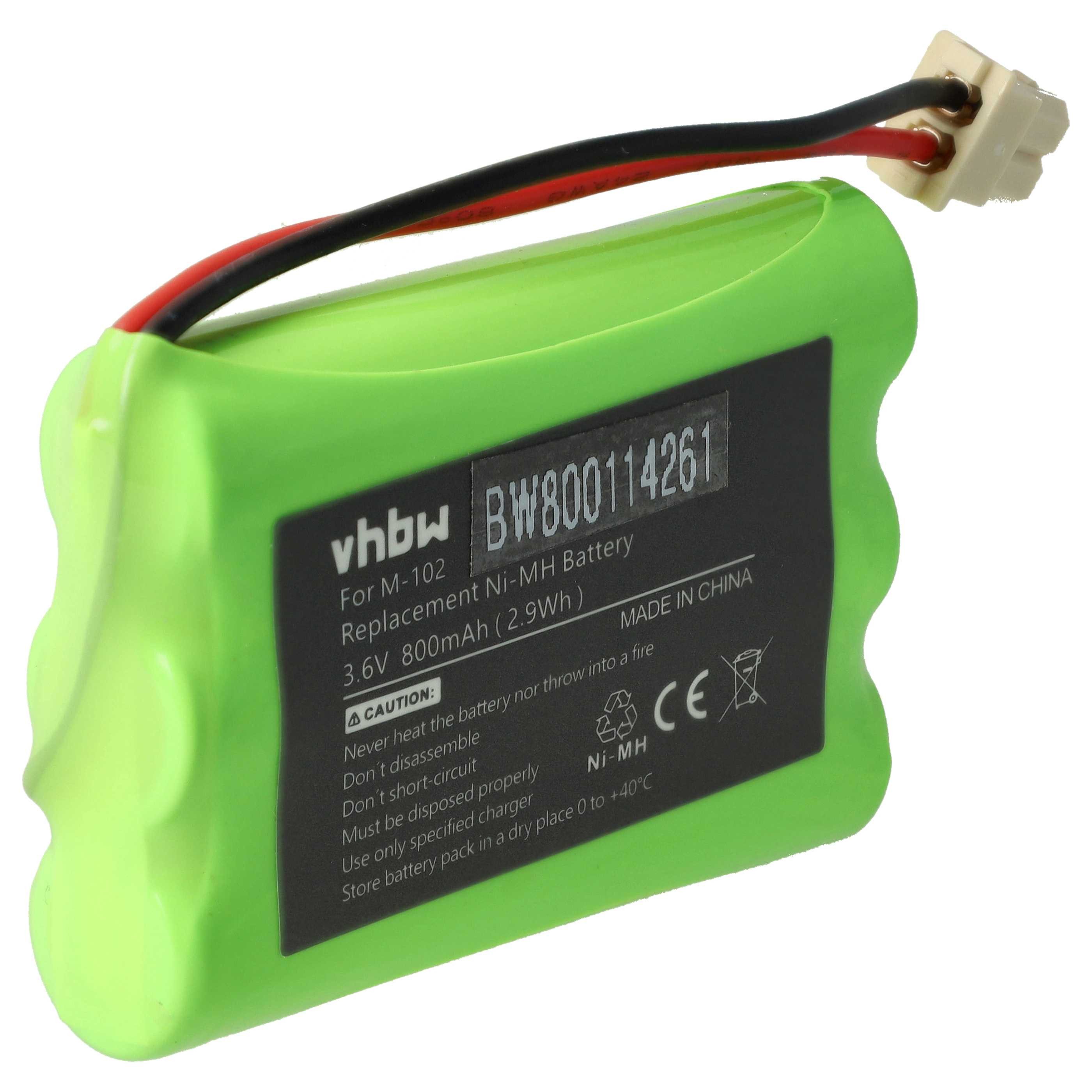 Akku passend für Maxuss M102, M-102 Festnetz & DECT (800 mAh, 3,6 V, Akku