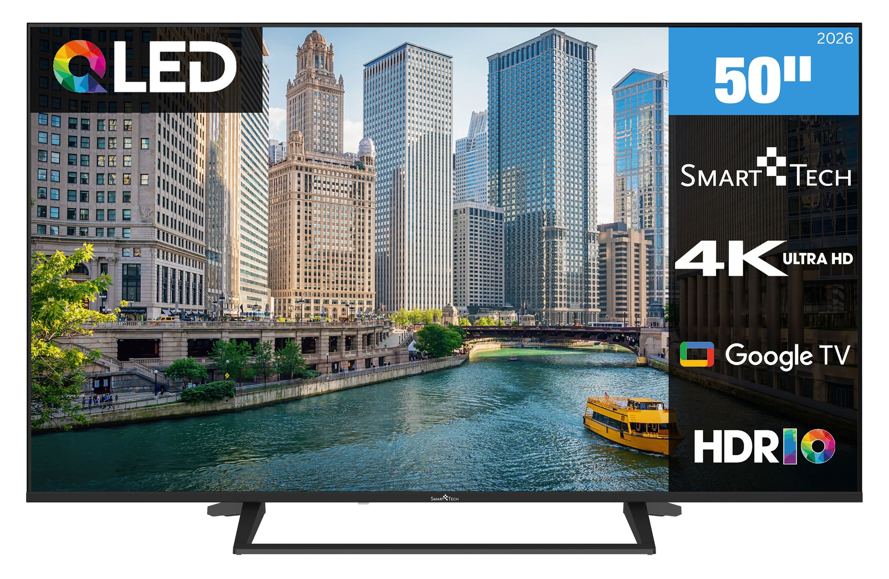 Smart Tech 50QG06K QLED-Fernseher (126 cm/50 Zoll, 4K Ultra HD, Google TV, Google Smart TV, HDR, Bluetooth, Triple-Tuner)