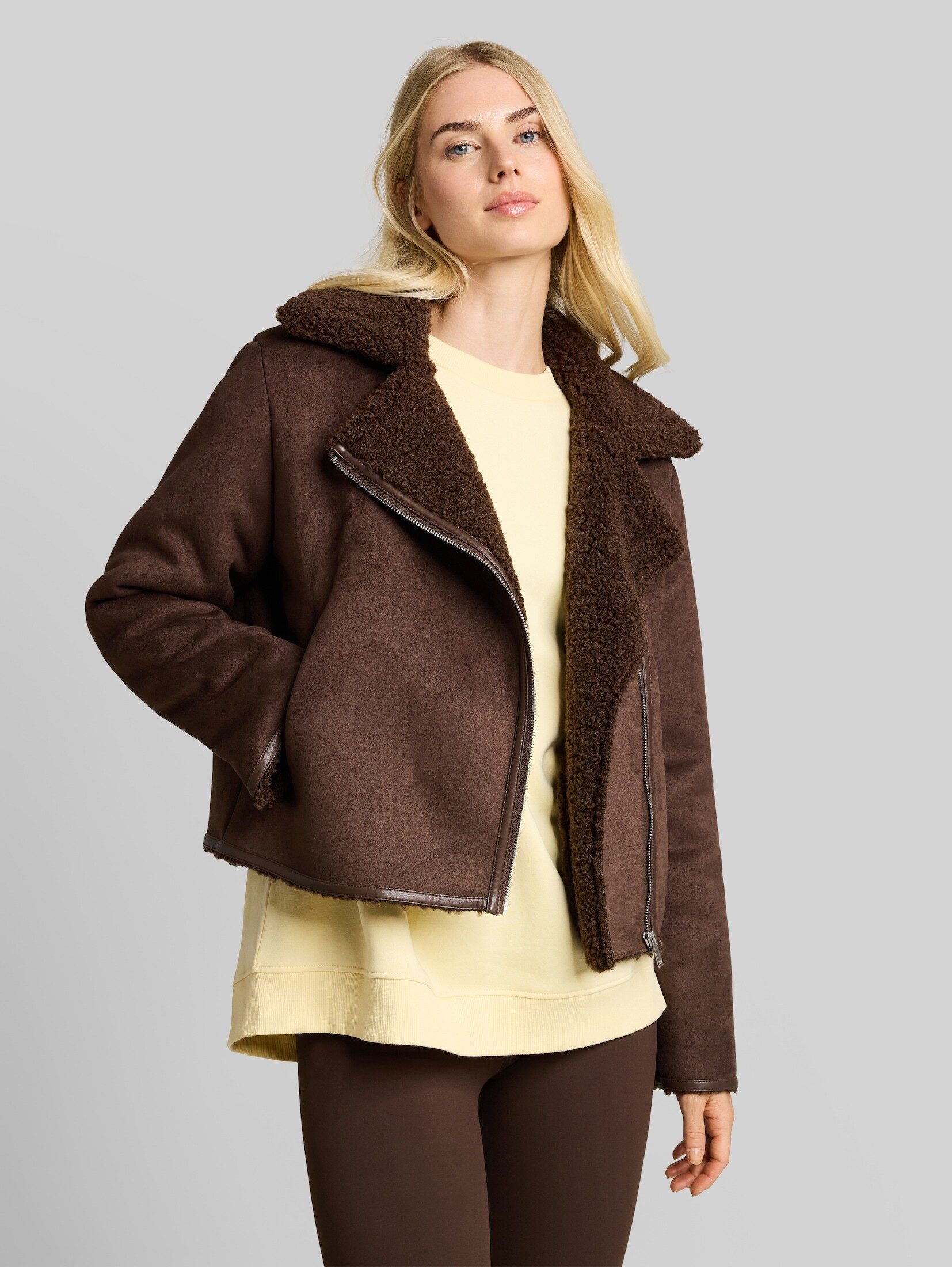 TOM TAILOR Denim Lederimitatjacke Jacken Jacke in Wildleder-Optik