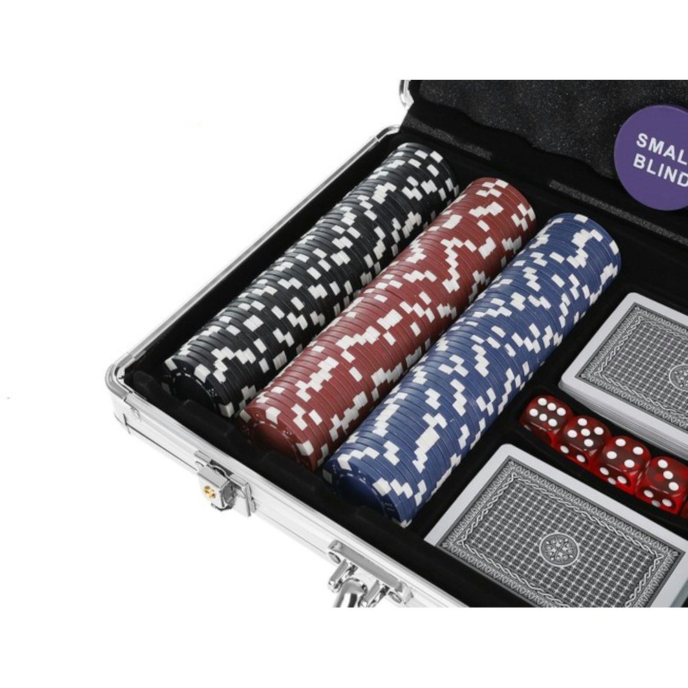 ISO TRADE Sammelkarte Pokerkoffer Tischspiel, Set mit 300 Chips im Koffer T günstig online kaufen
