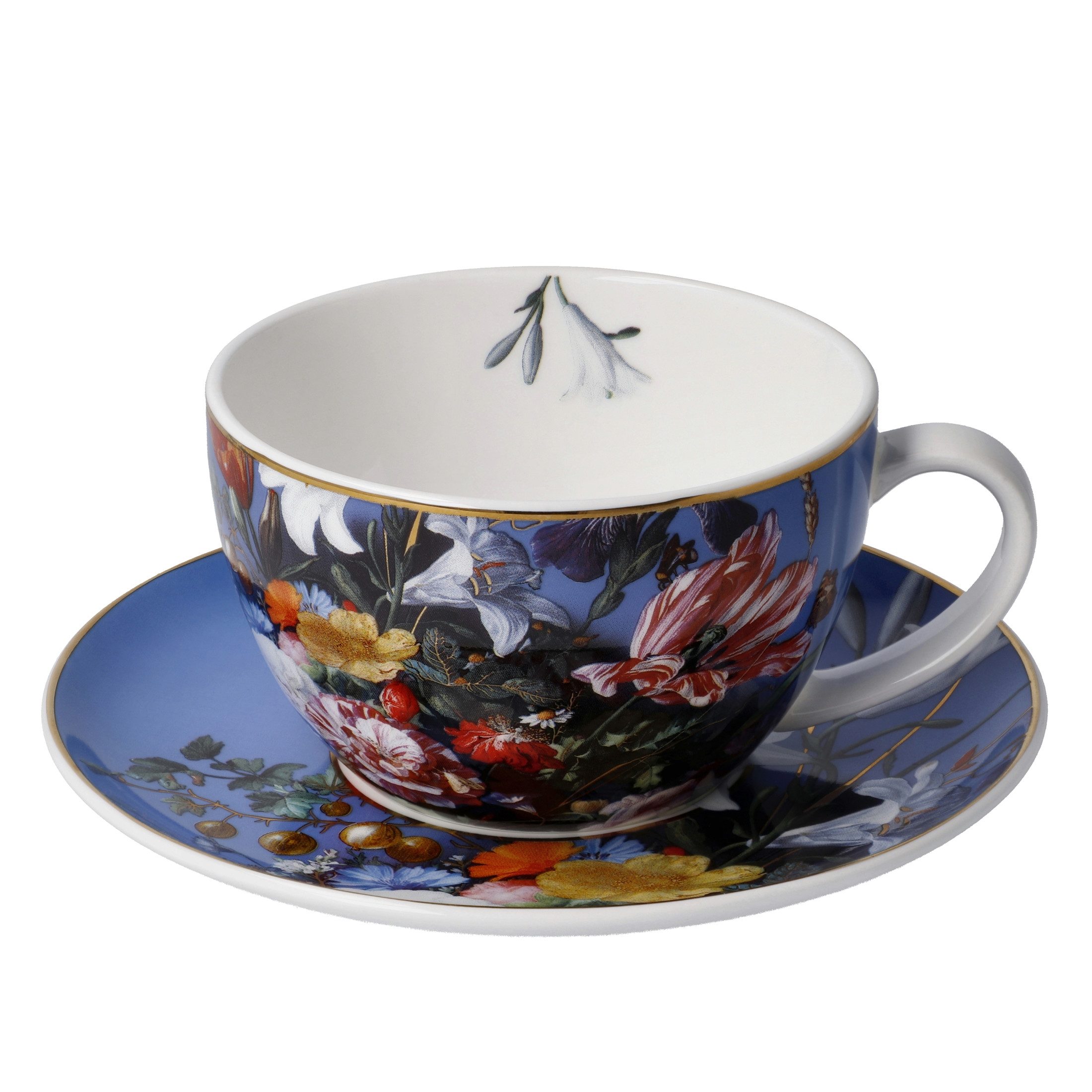 Goebel Untertasse Mehrfarbig, Durchmesser 15.5 cm, Spülmaschinengeeignet, Mehrfarbig, Motiv: Sommerblumen