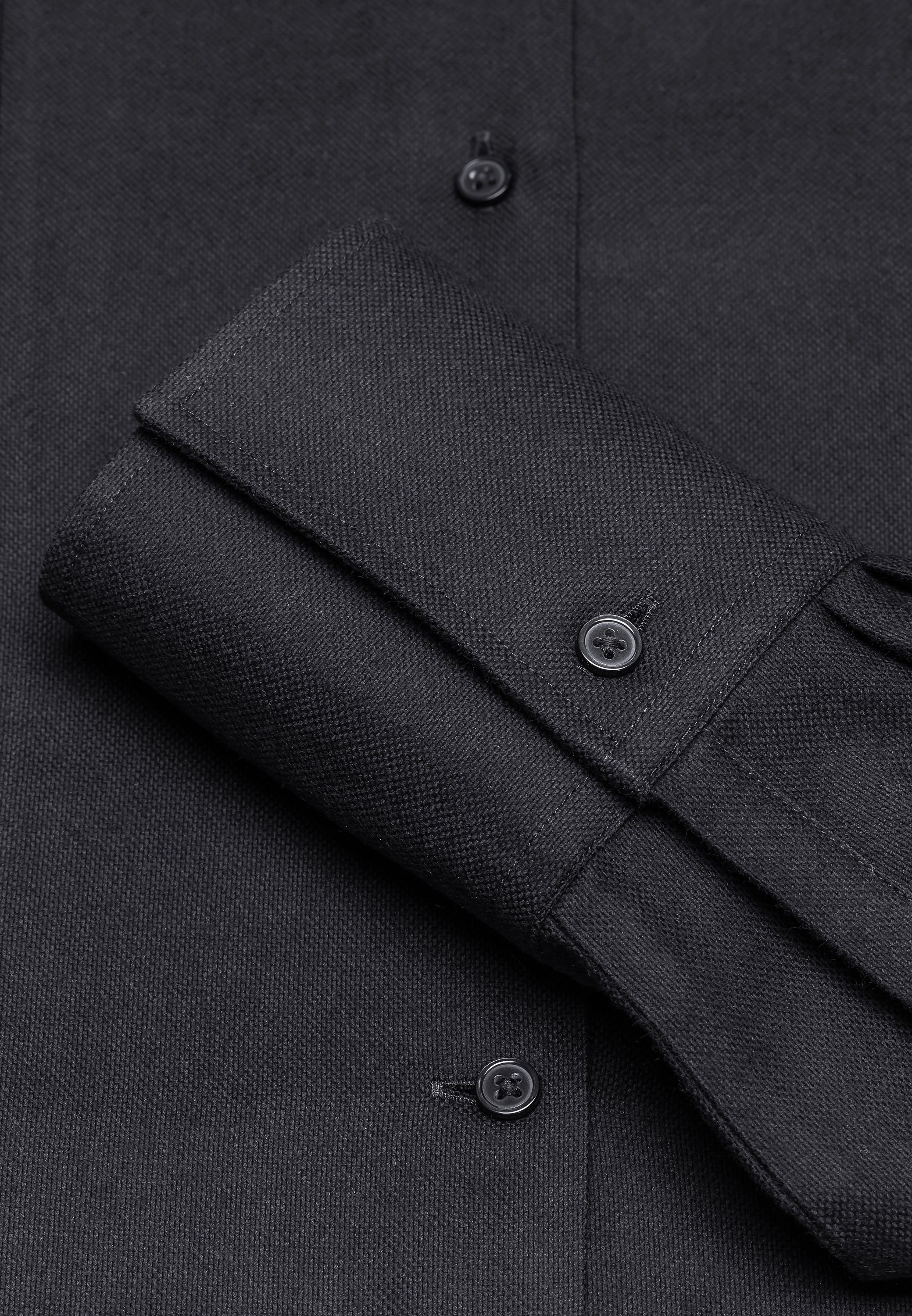 Vincenzo Boretti Klassische Bluse leicht tailliert soft Oxford Kelchkragen