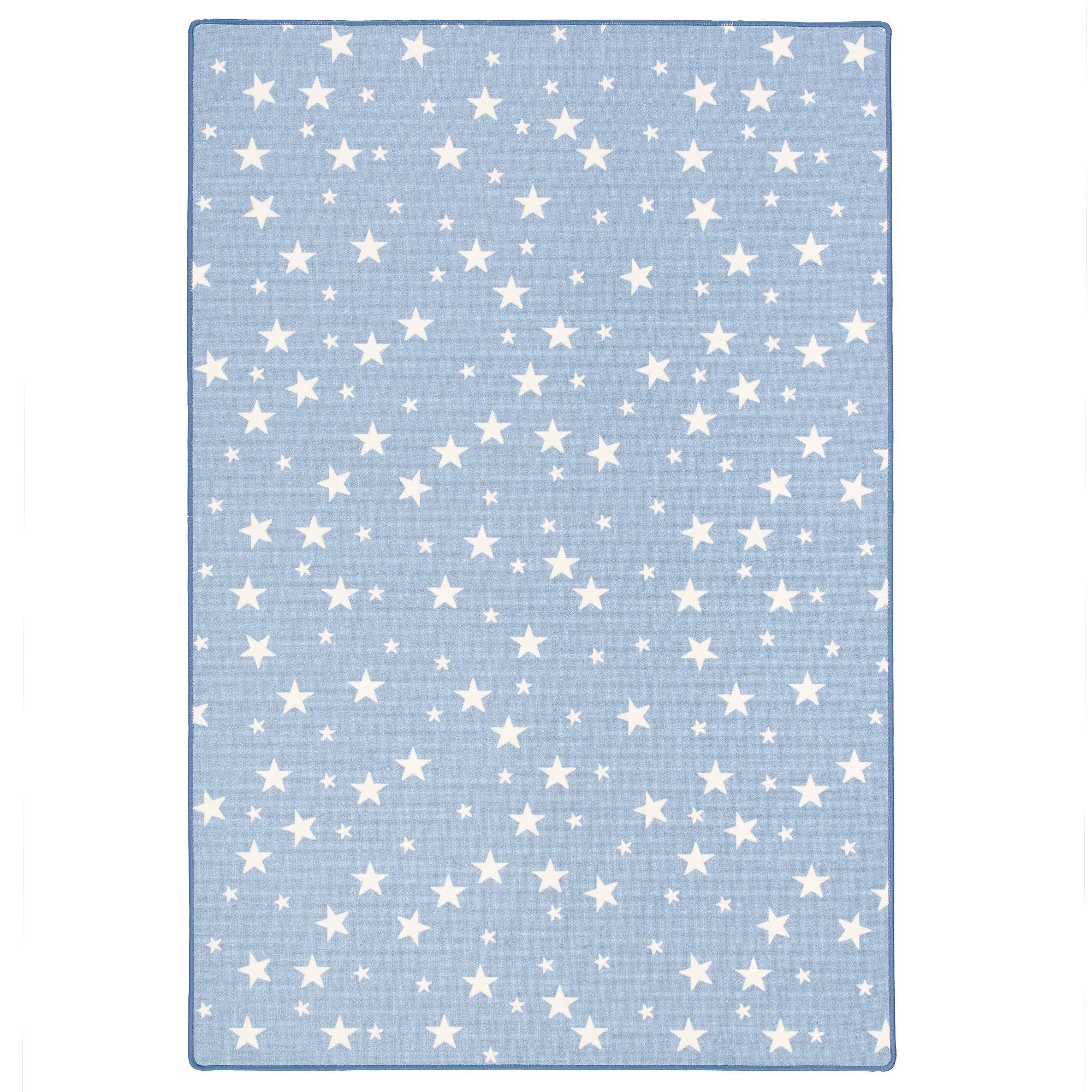 Snapstyle Kinder Spiel Teppich Sterne Blau 100x100cm günstig online kaufen