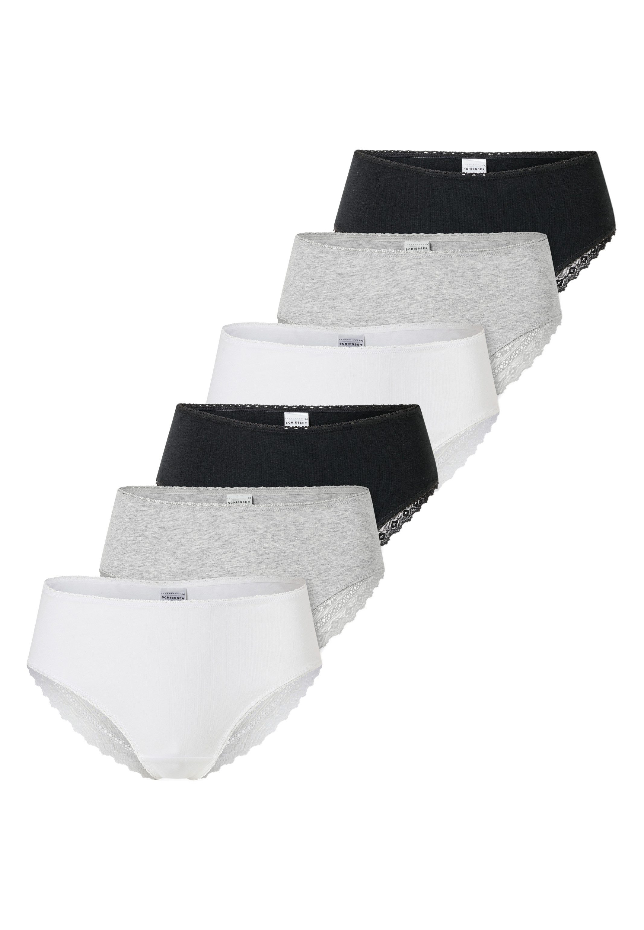 Schiesser Brasilslip 6er Pack 95/5 Modern Cotton (Spar-Set) Brazil Slip - Baumwolle - Atmungsaktiv