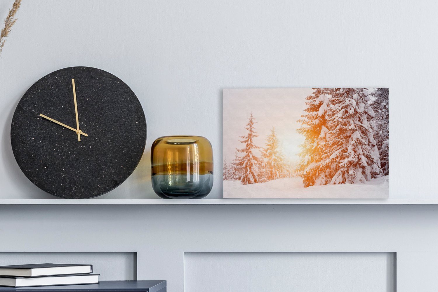 OneMillionCanvasses® Leinwandbild Sonne - Bäume - Schnee, Fotodruck (1 St), günstig online kaufen