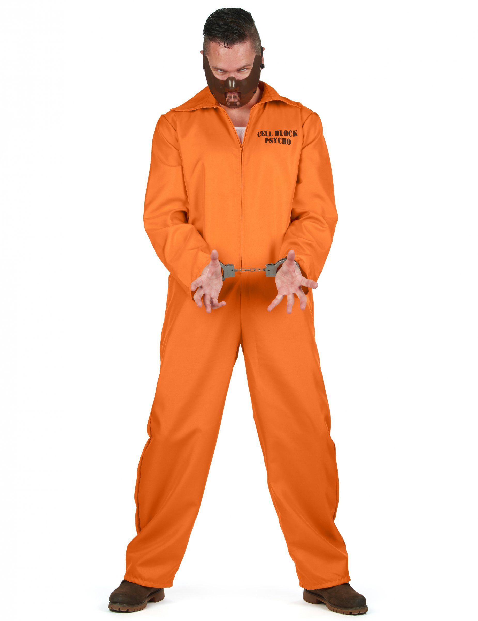 JADEO Monster-Kostüm Psychopath-Herrenkostüm Sträfling Halloween-Kostüm orange