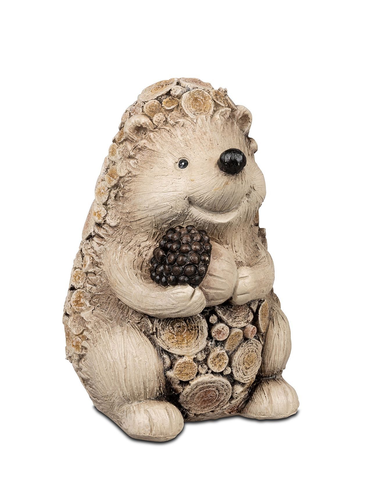 Dekofigur Igel in Holzoptik