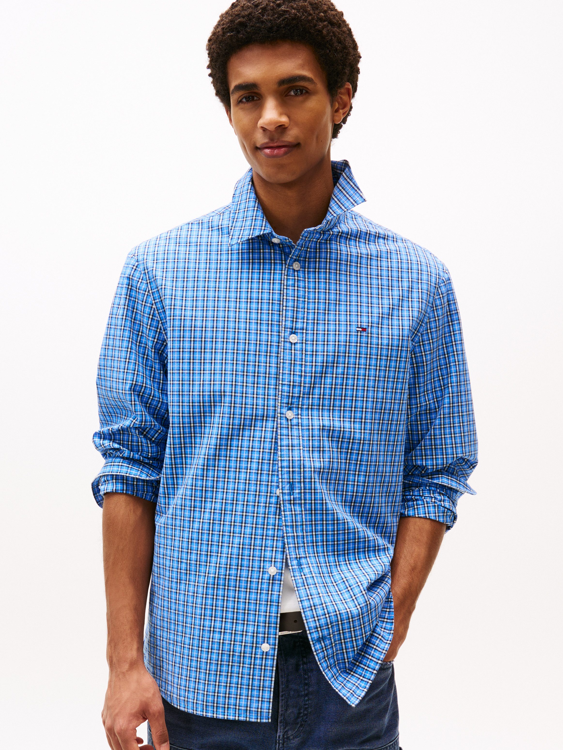 Tommy Jeans Langarmhemd TJM ESSNT POPLIN REG SHIRT EXT Mit Rundhalsausschni günstig online kaufen