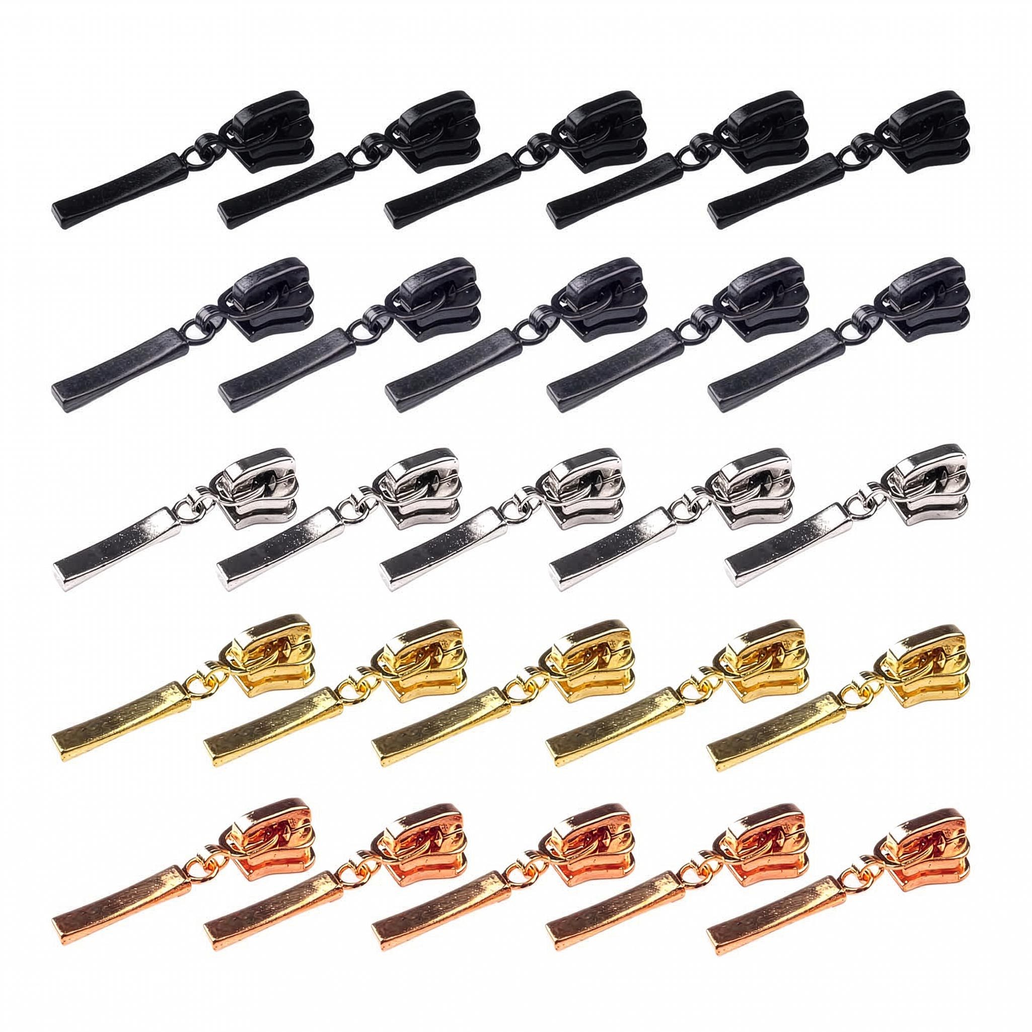 maDDma Reißverschluss 5 Metall-Zipper m. Autolock f. Kunststoff-Reißverschlüssse 5mm, gold