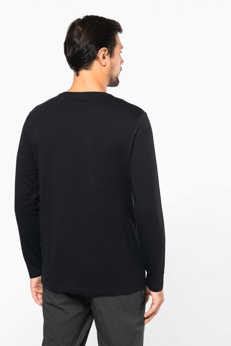 Kariban Langarmshirt Supima® Herren-T-Shirt Rundhalsausschnitt und langen Ärmeln